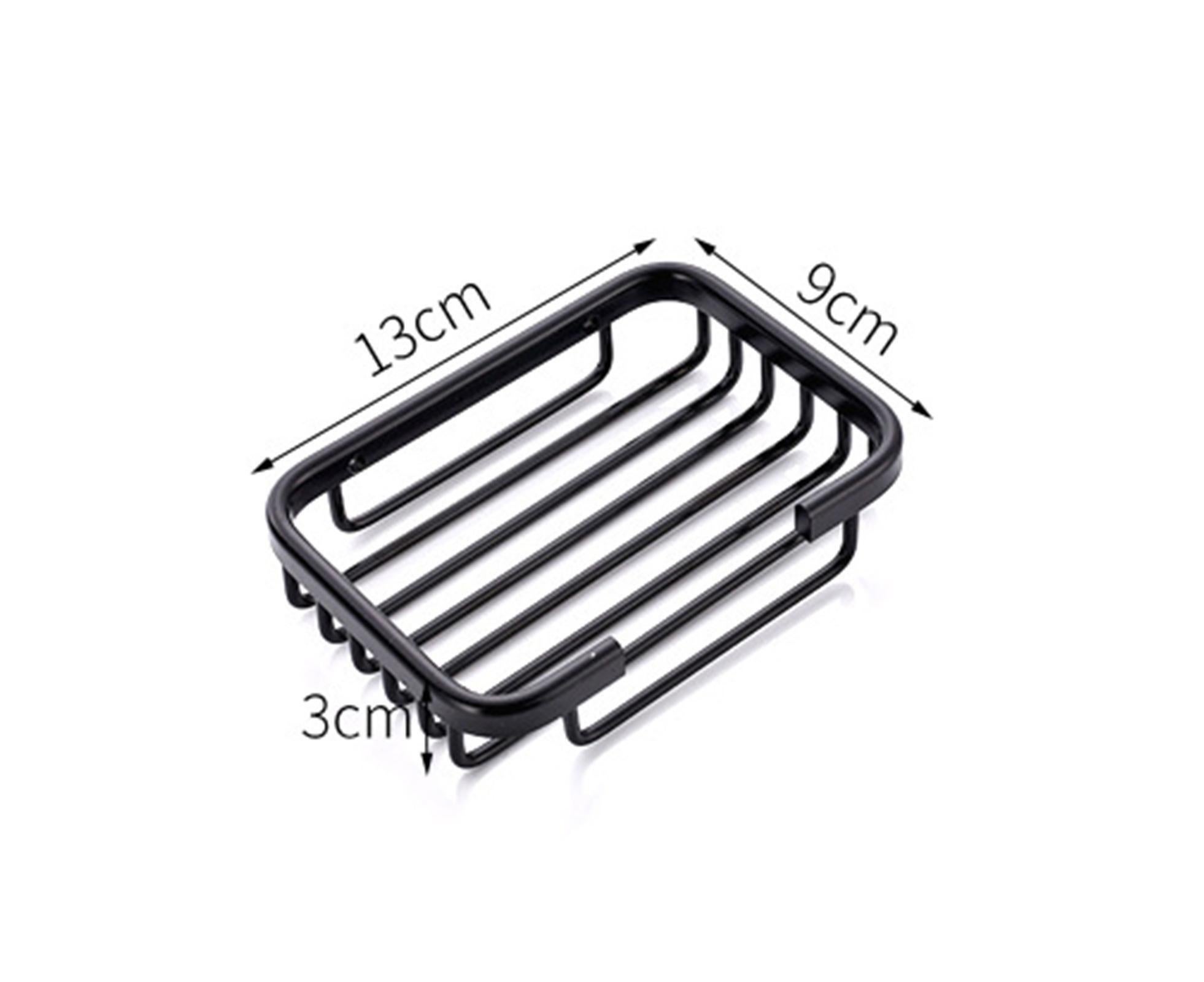 Soap Dish Self-draining Easy Installation Space Aluminum Simple Reused Soap Box for Shower - Golden - Image 2