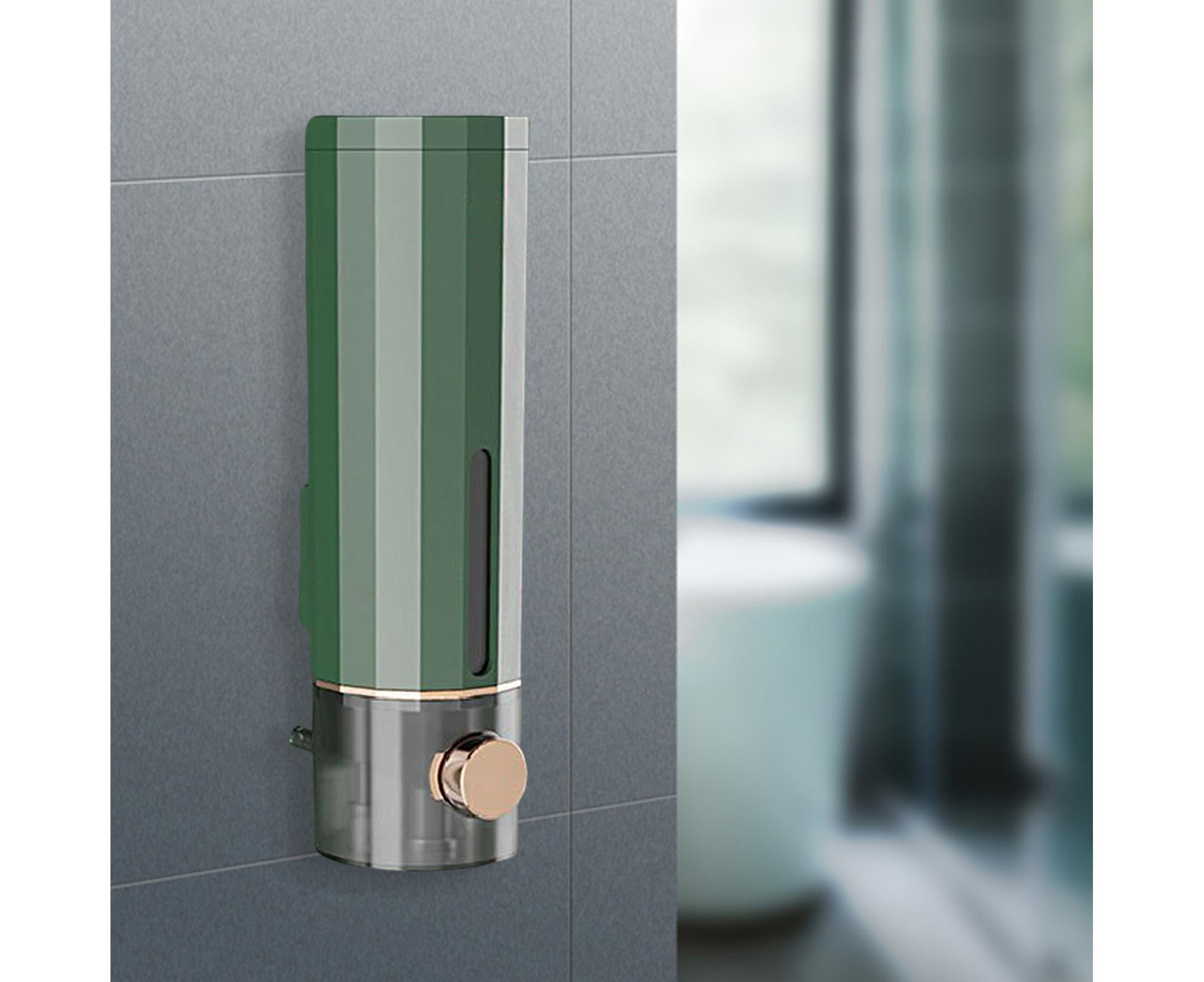 Soap Dispenser Wall Mounted Punch-free Visible Window Press Type Large Capacity Shampoo Conditioner Shower Gel Container for Bathroom - Image 2