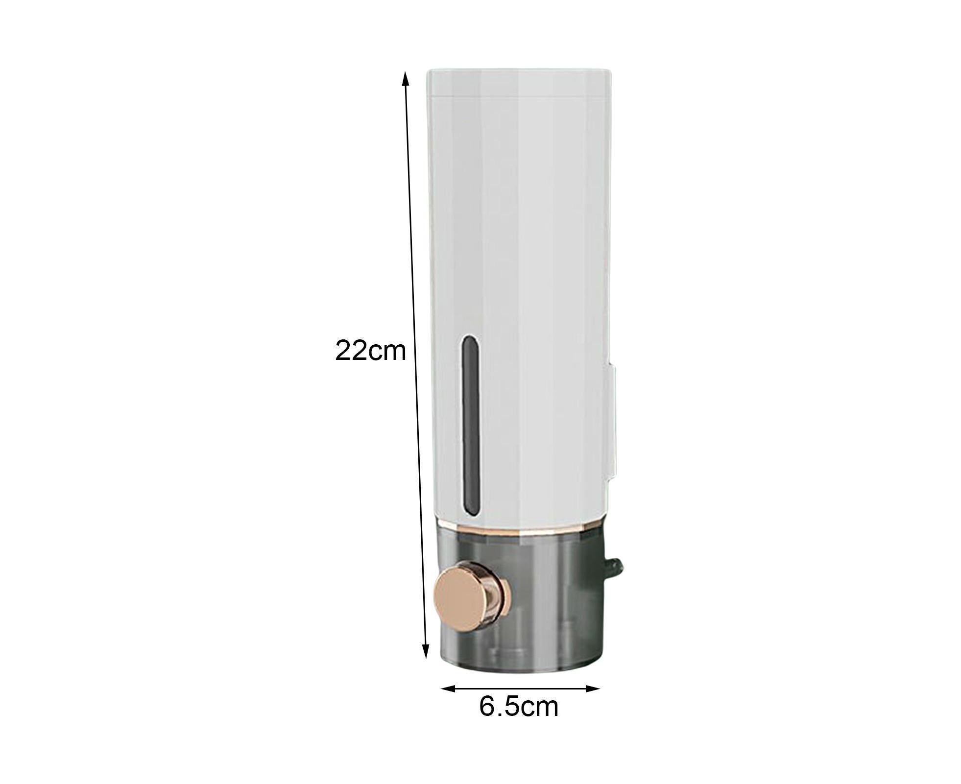 Soap Dispenser Wall Mounted Punch-free Visible Window Press Type Large Capacity Shampoo Conditioner Shower Gel Container for Bathroom-White - Image 2