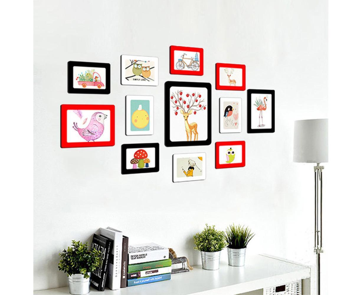 Wall Mounted 5 Inch Photo Frame grip Picture Holder Living Room Art Decor-White - Image 2