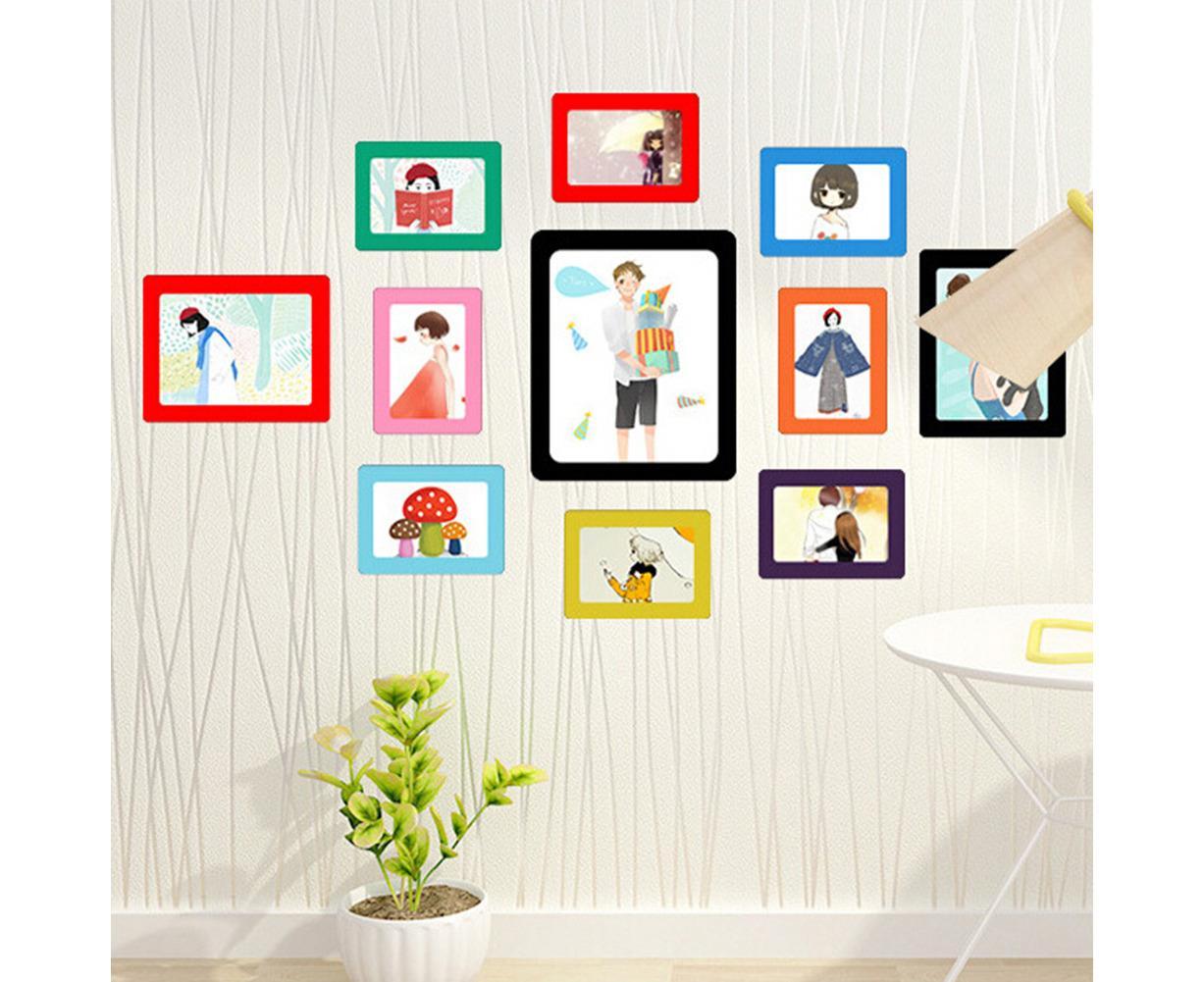 Wall Mounted 5 Inch Photo Frame grip Picture Holder Living Room Art Decor-White - Image 3