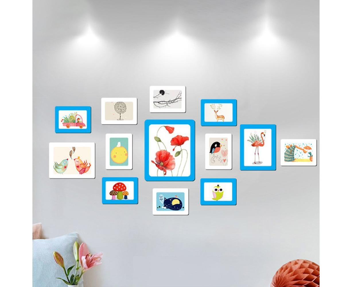 Wall Mounted 5 Inch Photo Frame grip Picture Holder Living Room Art Decor-White - Image 4