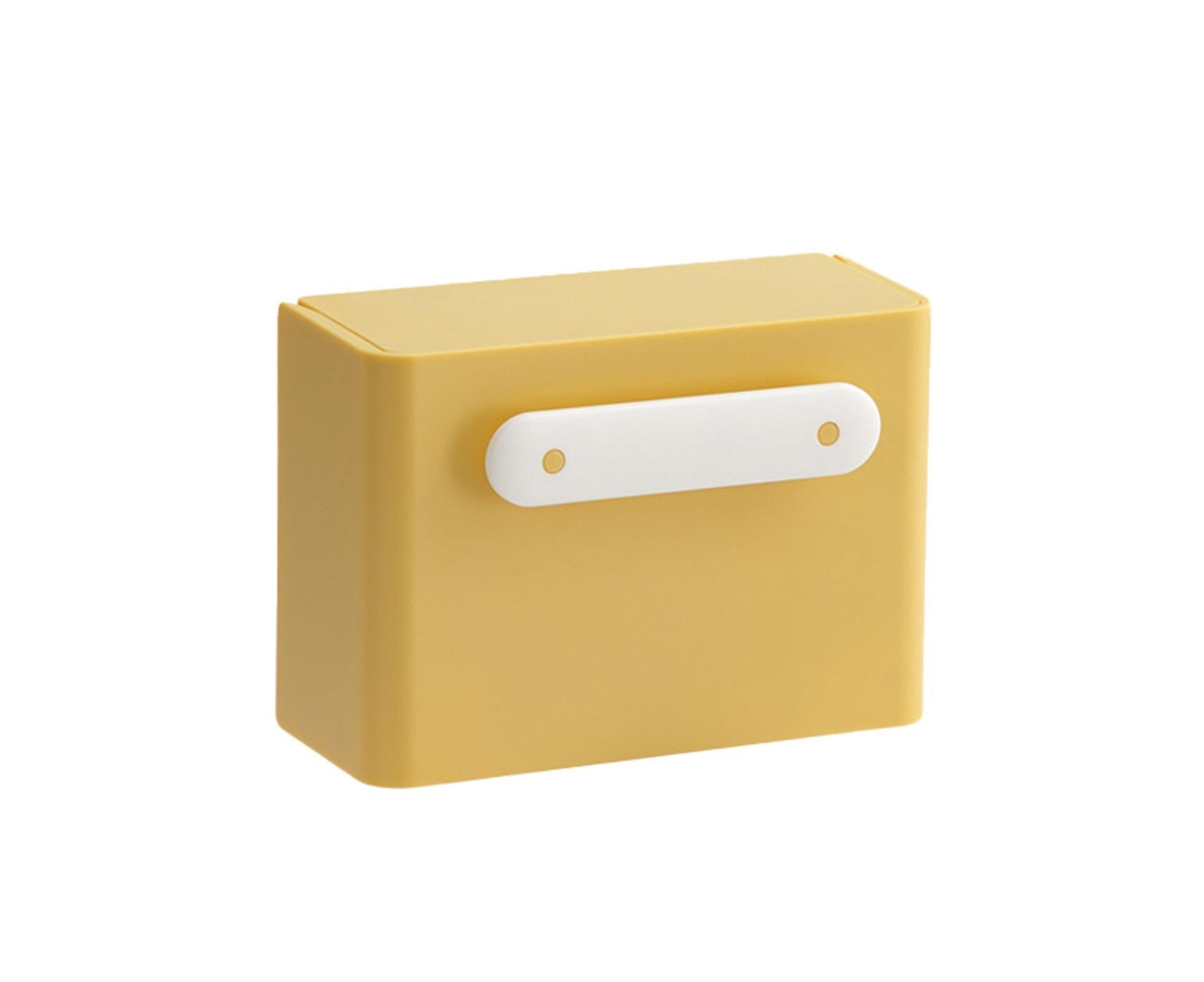 Waterproof Soap Box Detachable HIPS Wall Mountable Soap Draining Rack for Daily Use-Yellow - Image 1