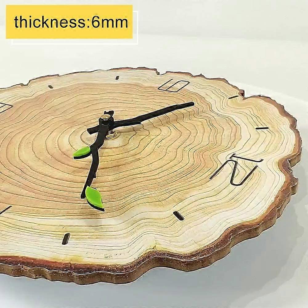 Silent Vintage Wall Clock Wood Wall Clock, Kitchen Wall Clock, Retro Vintage Wall Clock for Home Living Room Kitchen 28x30cm - Image 3