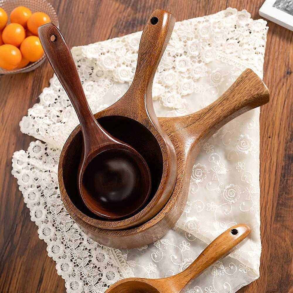Wooden Spoon Solid Wood Water Spoon Rice Spoon Multipurpose Tableware Kitchen Utensil - Image 4