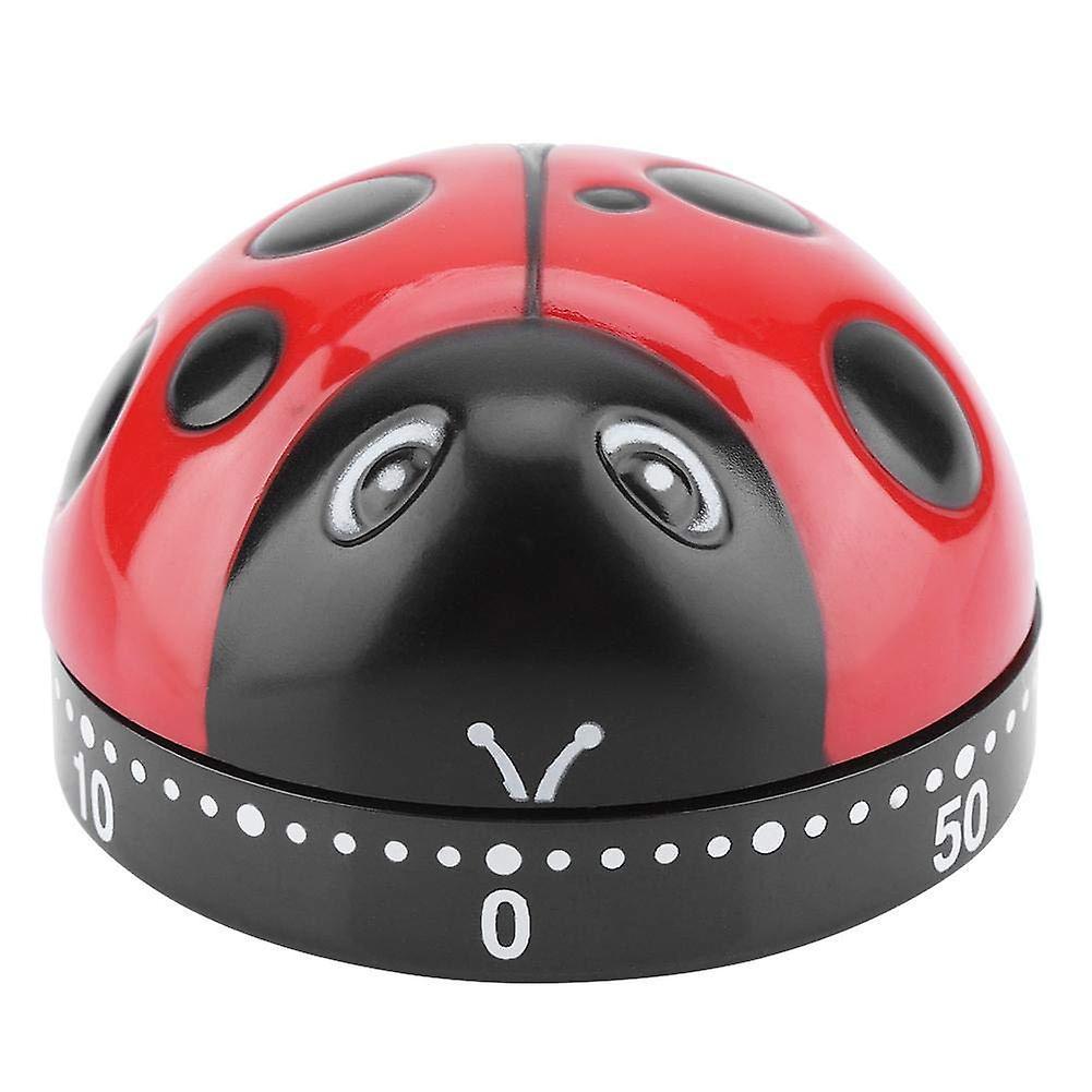 Cute Ladybug Shape Kitchen Timer 60 Minutes Timer with Loud Ring Mechanical Wind-Up Timer Kitchen - Image 1