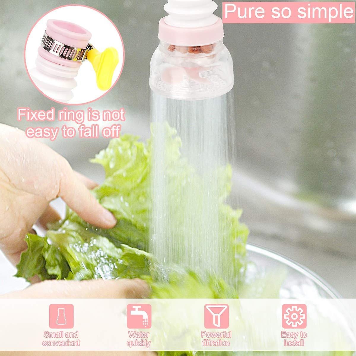 Kitchen Faucet, 3 Pcs Mini 360 Degree Rotating Faucet Water Filter 360 Kitchen Faucet Water Filter - Image 4