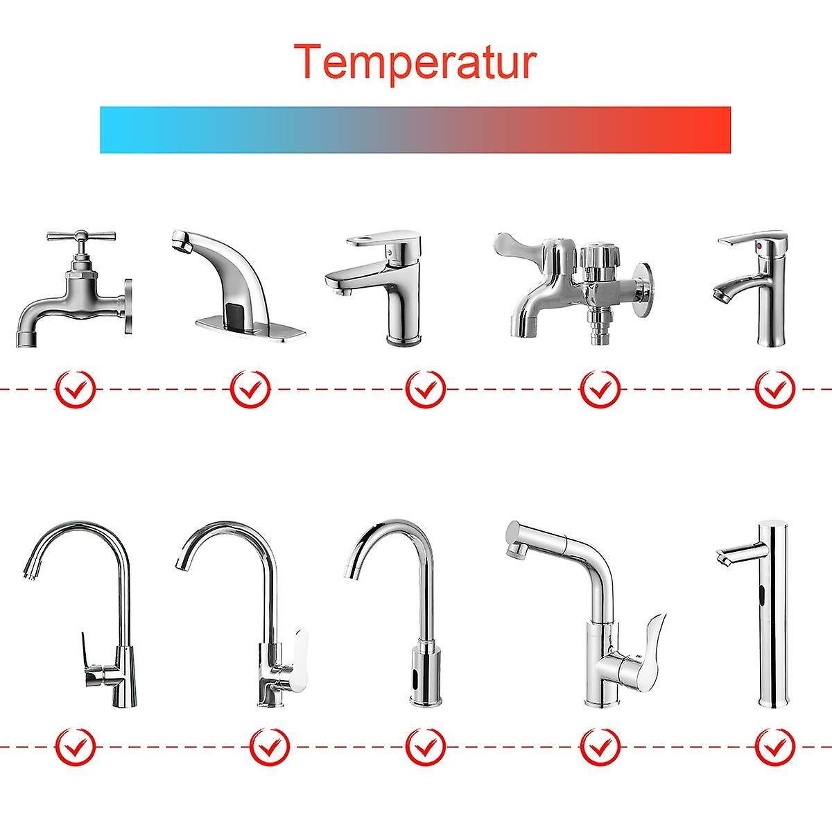 Kitchen Faucet, 3 Pcs Mini 360 Degree Rotating Faucet Water Filter 360 Kitchen Faucet Water Filter - Image 5