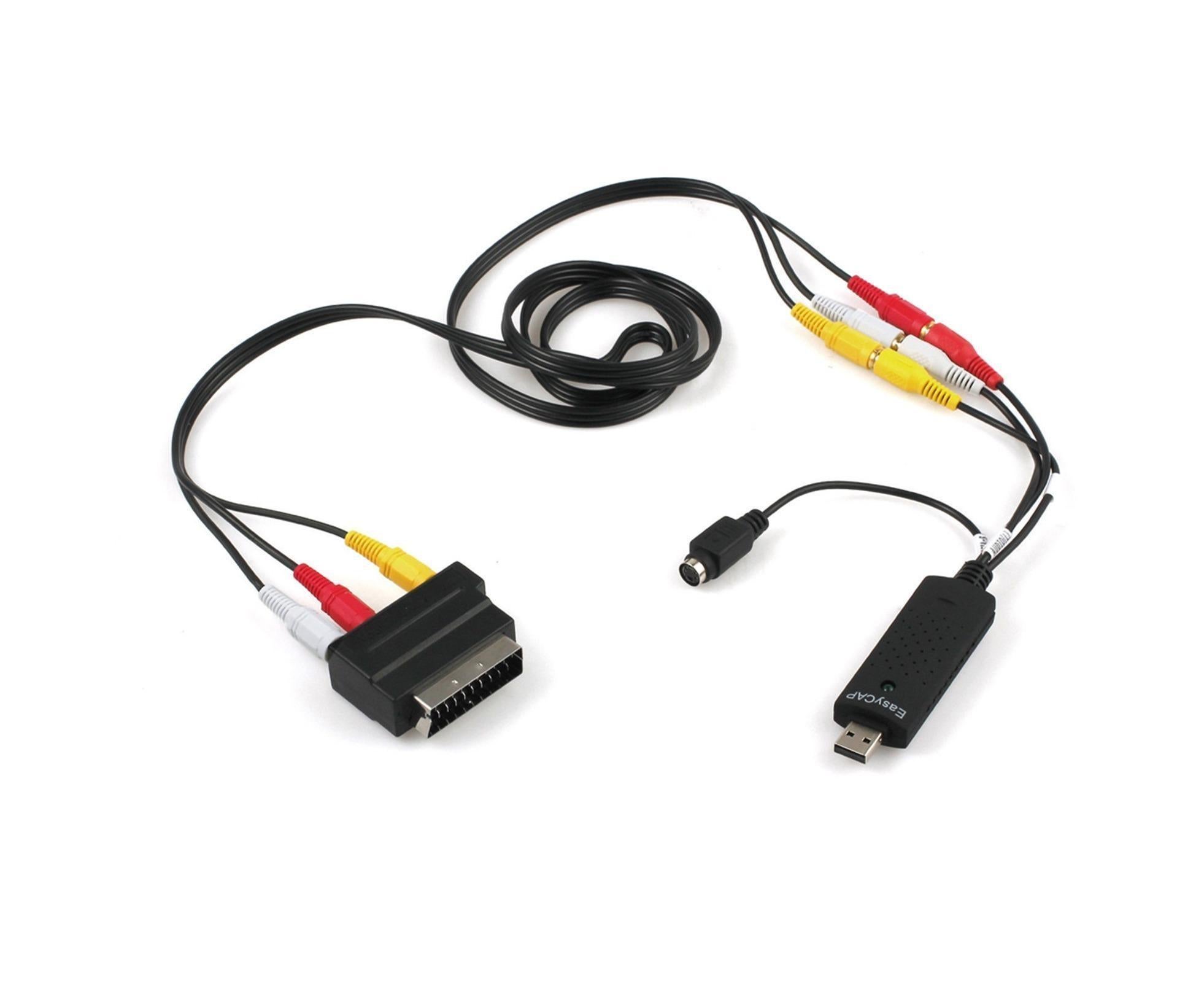 USB 2.0 Audio Video Grabber Scheda Capture VHS Card to DVD Adapter Converter - Black - Image 1