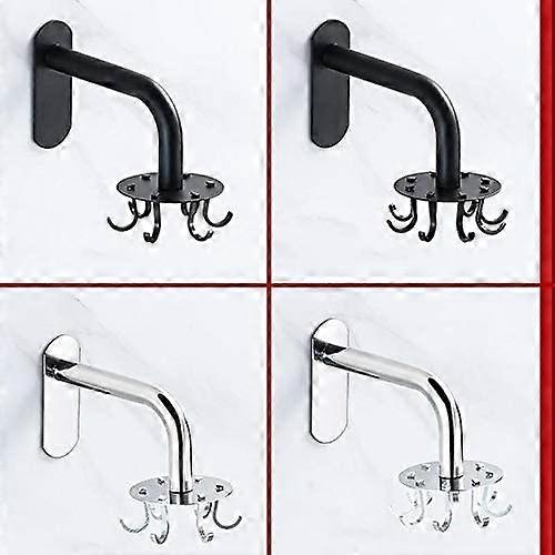 Kitchen Utensil Holder 360 Rotating Storage Hook, 8 Under Cabinet Hooks Kitchen Utensil - Image 3