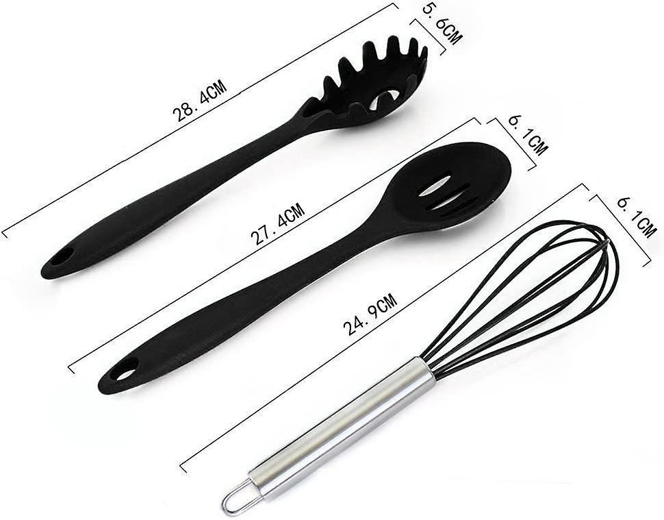 Kitchen Utensils Silicone Set, Bpa-free Silicone Kitchen Utensil Set, Dishwasher secure, Non-stick - Image 3