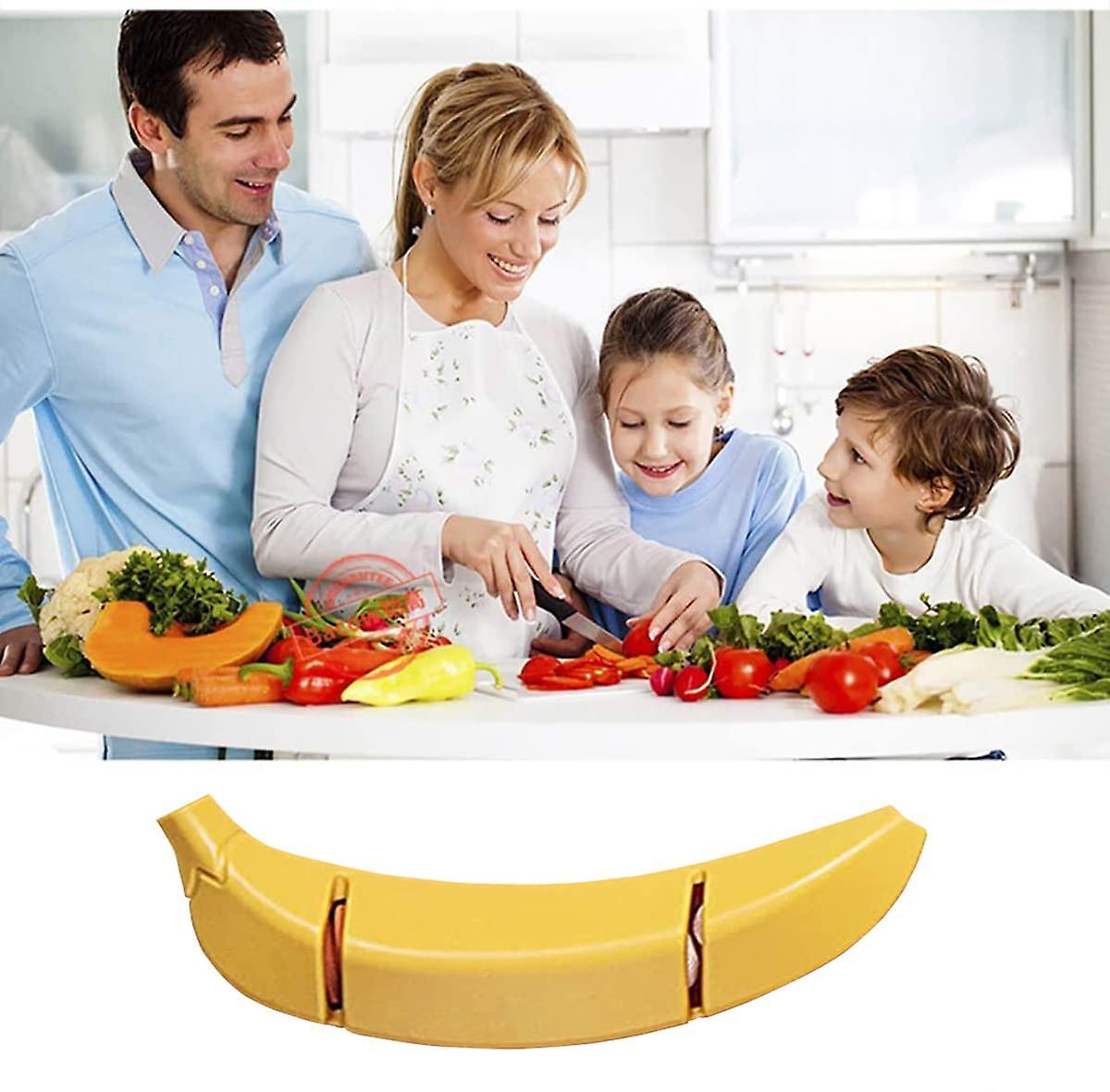 Knife Sharpener, Manual Knife Sharpener, Kitchen Knife Sharpener, Two-stage Knife Sharpener, Banana - Image 3