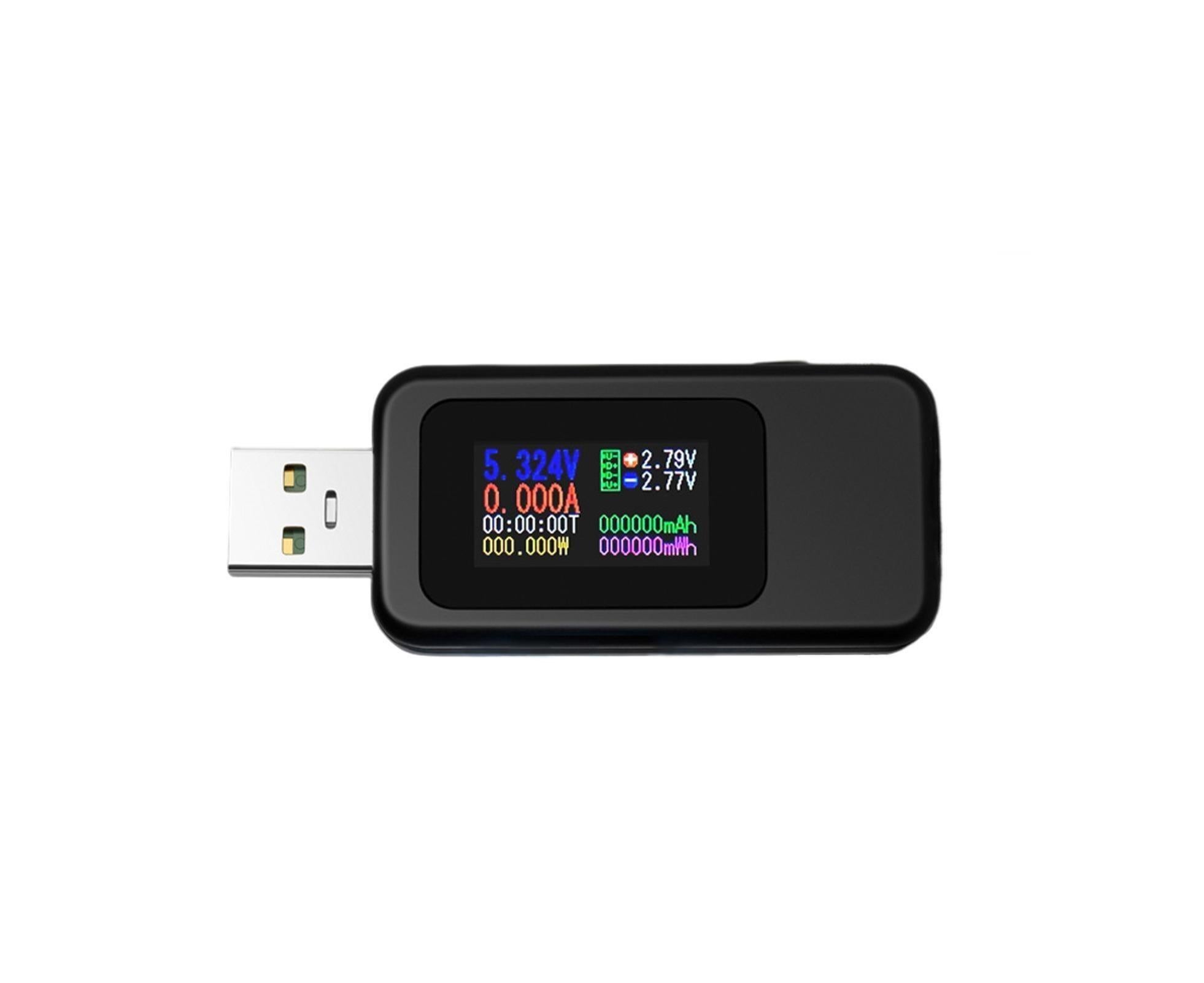 USB Tester LCD Digital Display Rapid Identification Plug And Play 160-Degree Wide Viewing Angle 65W/120W Charger Tester for Mobile Phone - Black - Image 1