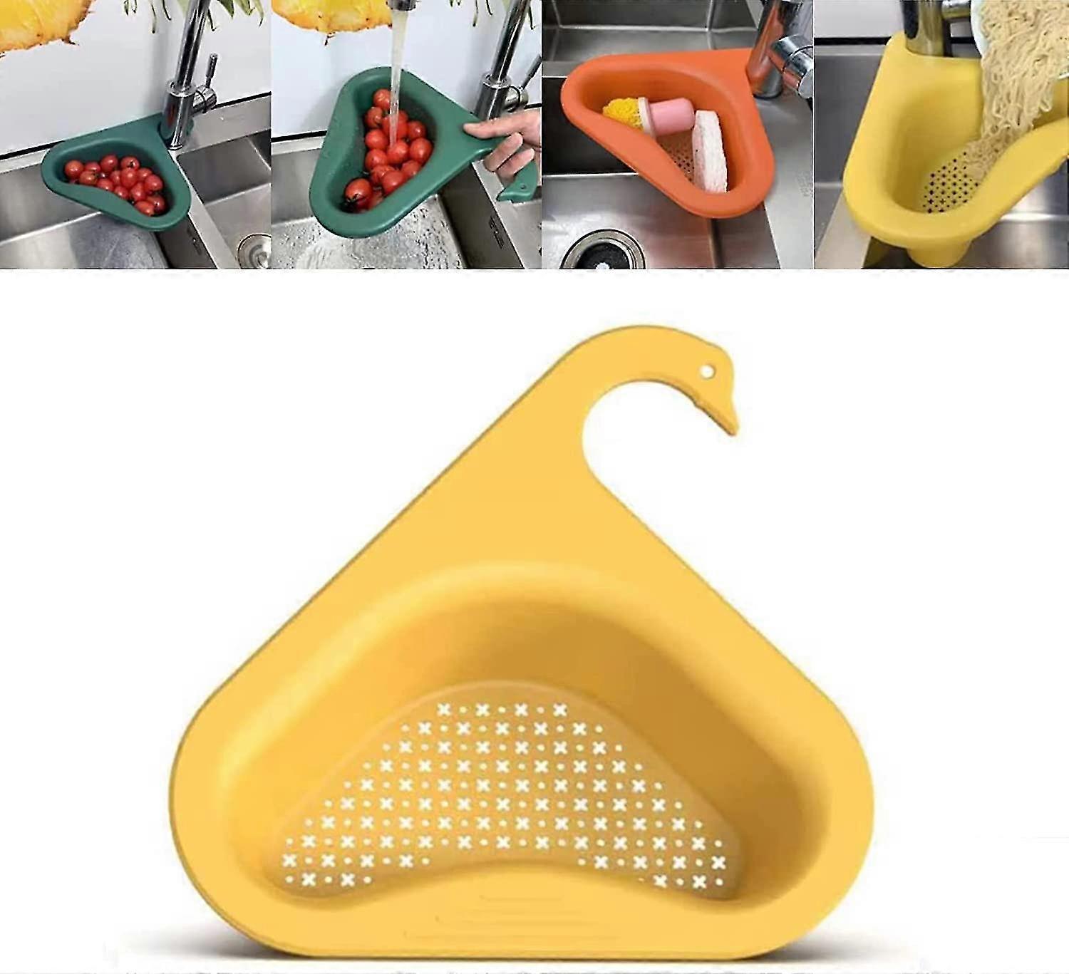 Multifunctional Kitchen Triangle Sink (Yellow) - Image 1