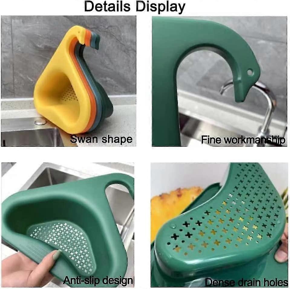 Multifunctional Kitchen Triangle Sink (Yellow) - Image 3