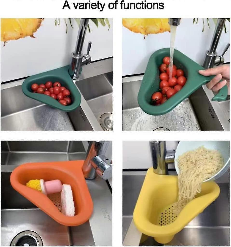 Multifunctional Kitchen Triangle Sink (Yellow) - Image 4