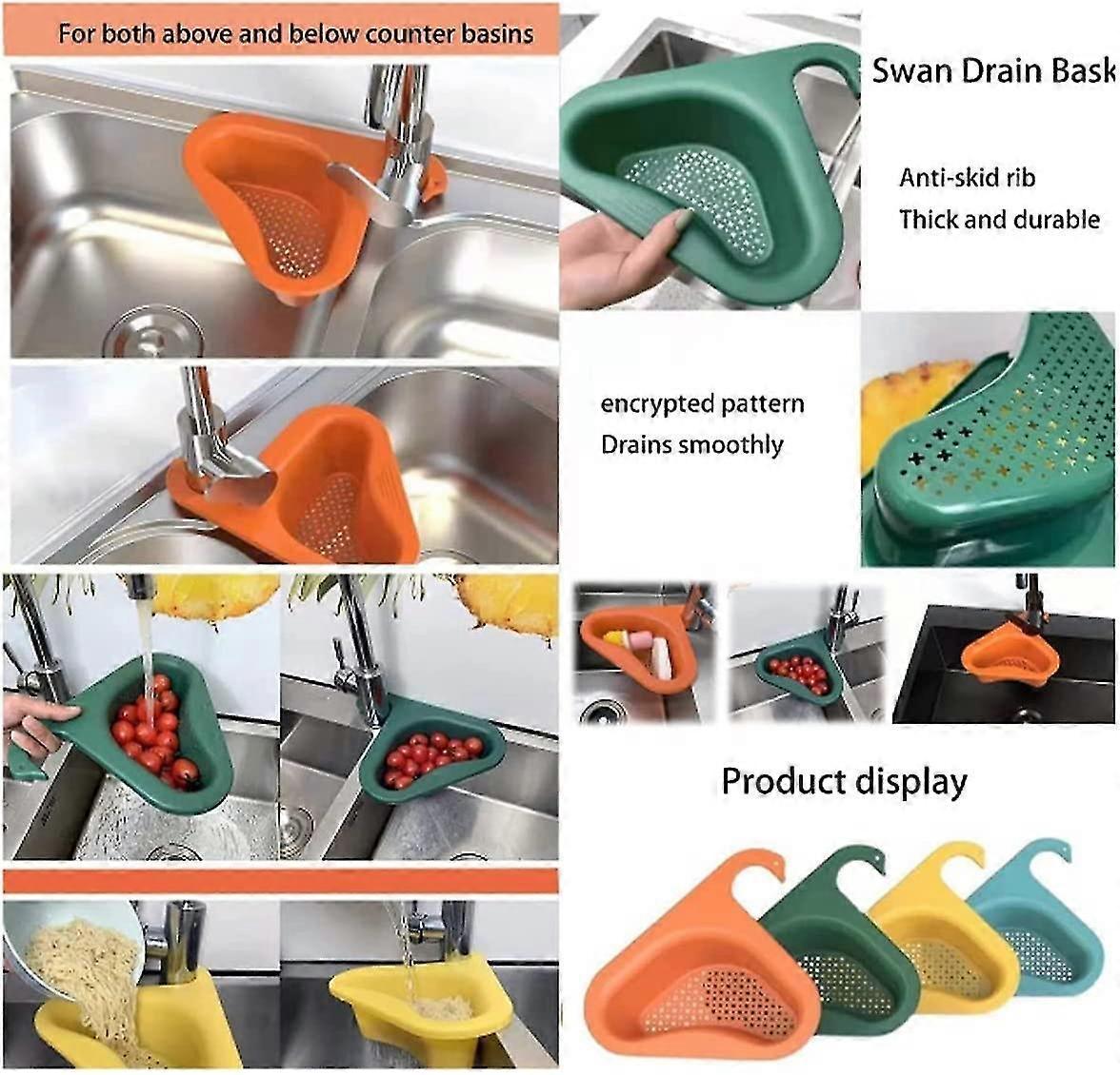 Multifunctional Kitchen Triangle Sink (Yellow) - Image 5