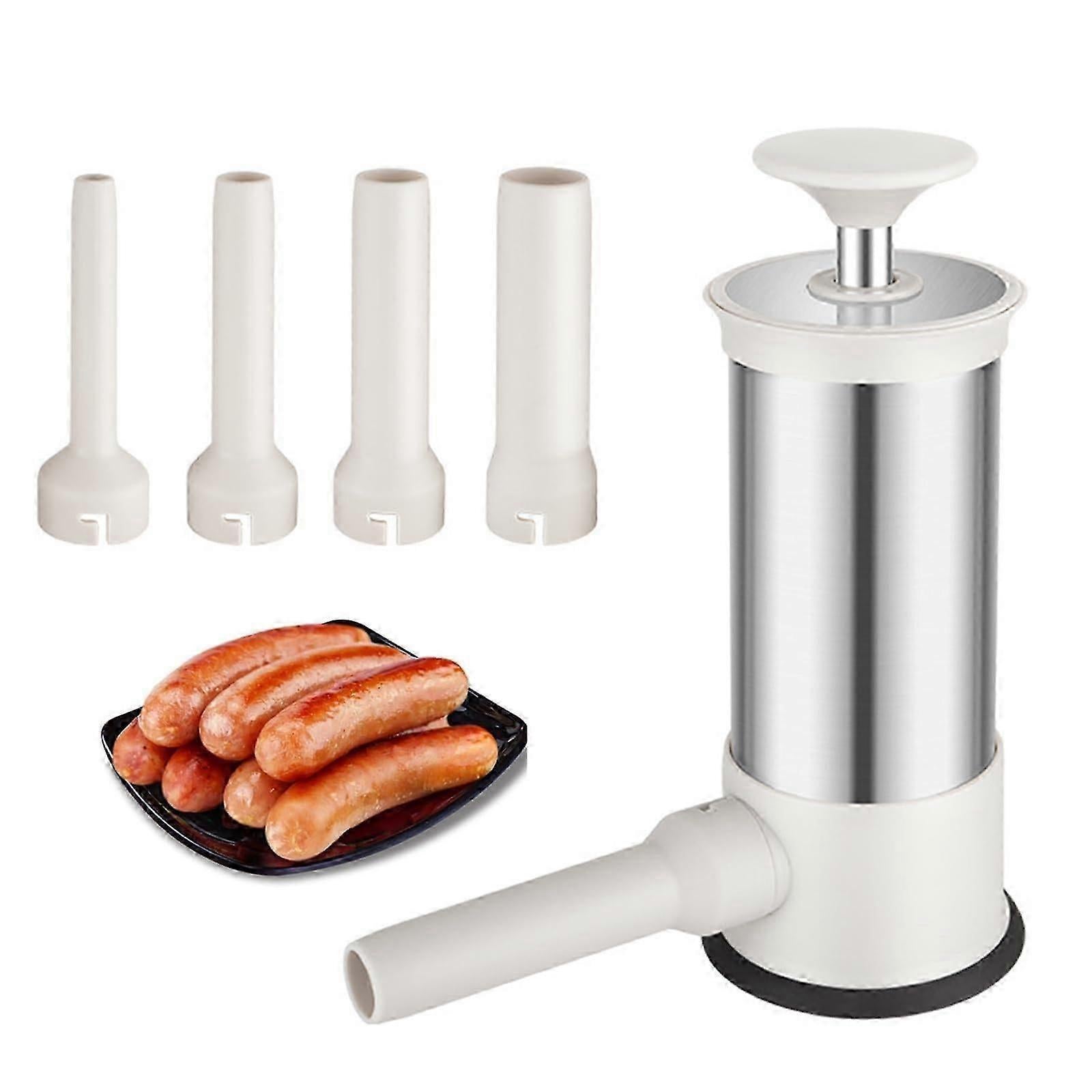 Sausage Stuffer, Kitchen Homemade Sausage Machine with 4 Stuffing Tubes, Vertical Sausage Maker Fast Sausage Filling - Image 1