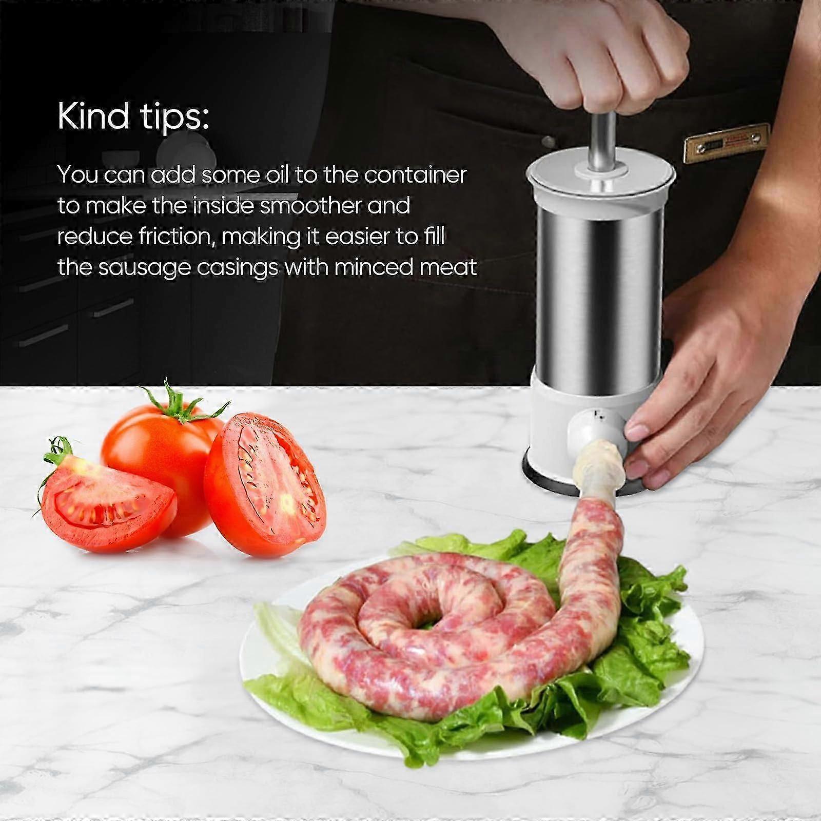 Sausage Stuffer, Kitchen Homemade Sausage Machine with 4 Stuffing Tubes, Vertical Sausage Maker Fast Sausage Filling - Image 3