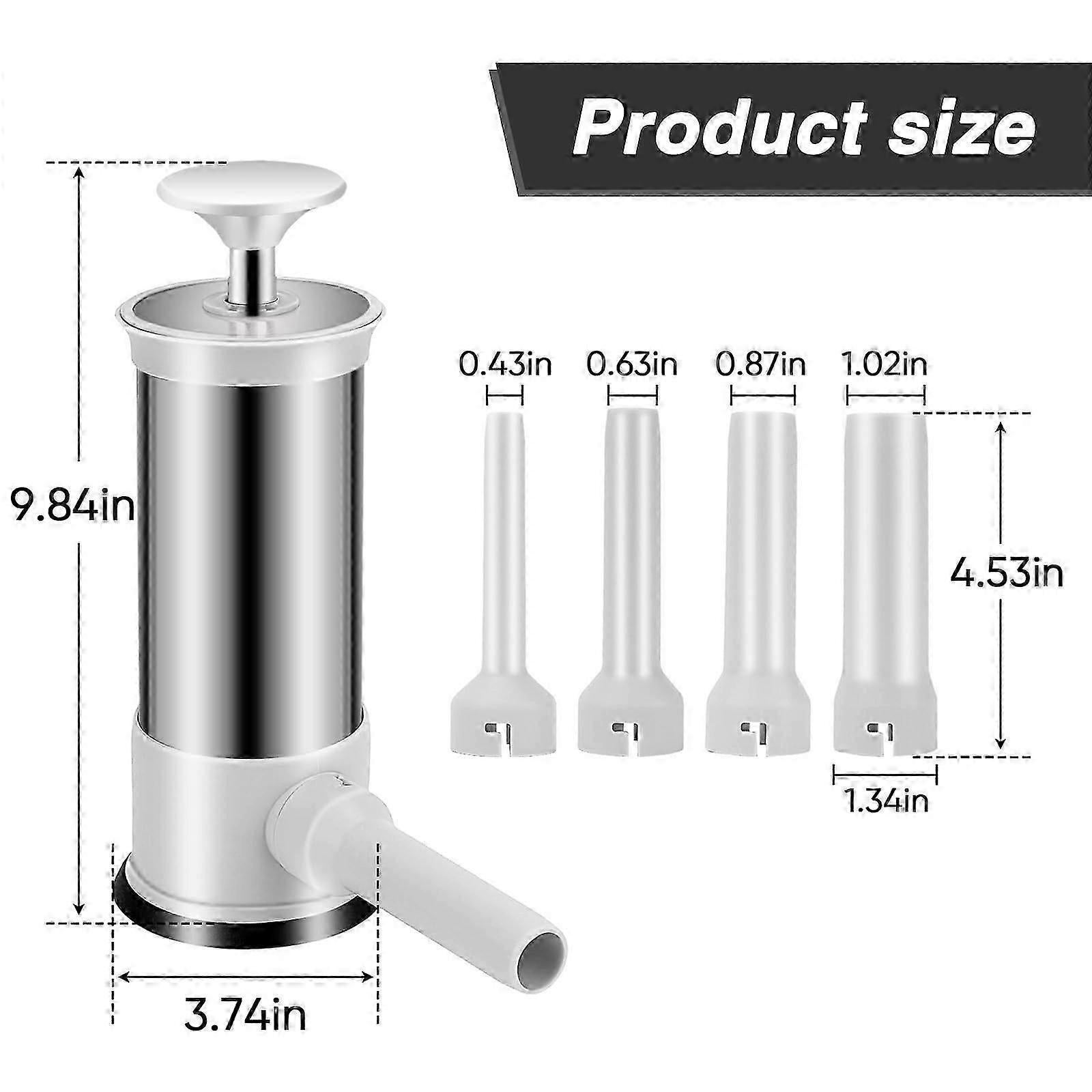 Sausage Stuffer, Kitchen Homemade Sausage Machine with 4 Stuffing Tubes, Vertical Sausage Maker Fast Sausage Filling - Image 4