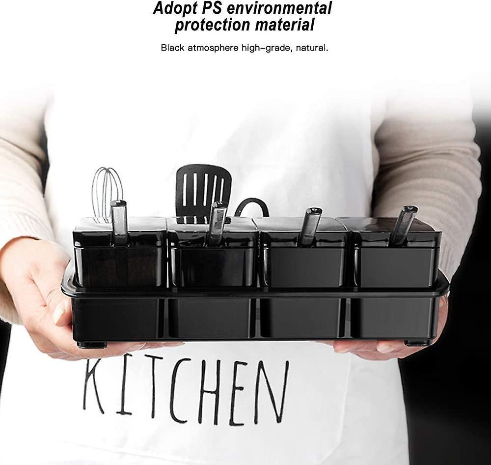 Set Of Condiment Boxes With 4 Removable Compartments For The Kitchen, Condiments - Image 5
