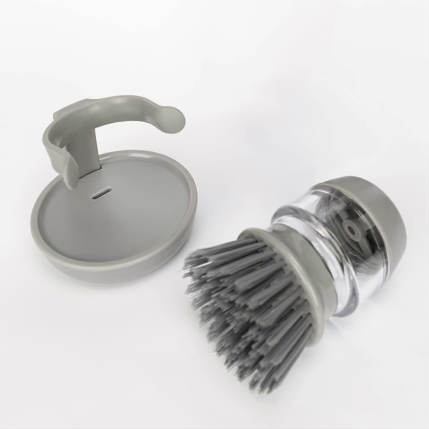 Soap Brush with Organizer, Kitchen Dish Brush Set for Cleaning Pots and Pans (Grey) - Image 3