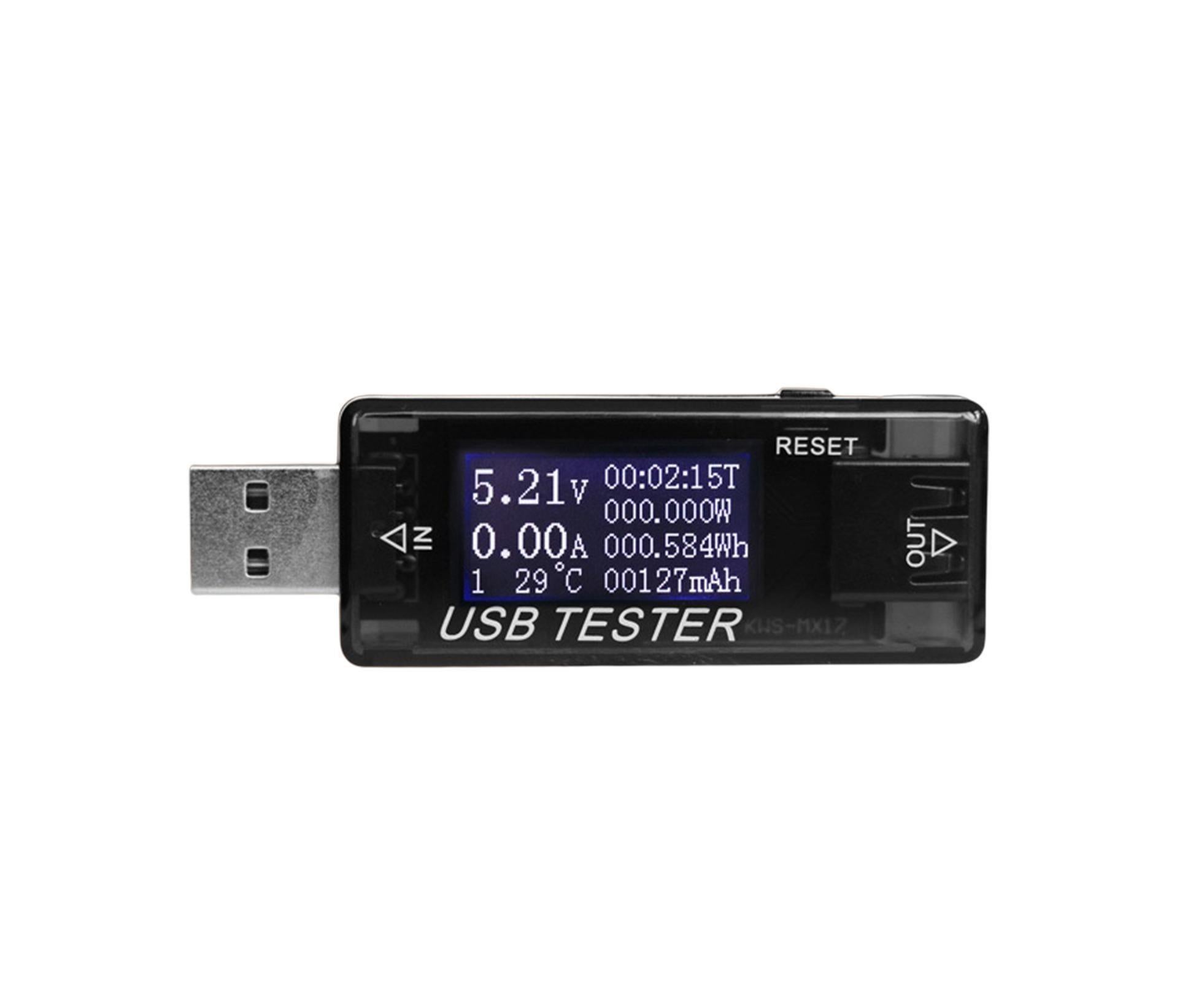 USB Tester Plug And Play Digital Display Timer Sensitive Touch 8 Functions Data Storage High Accuracy Charger Tester for Cell Phone - Black - Image 1