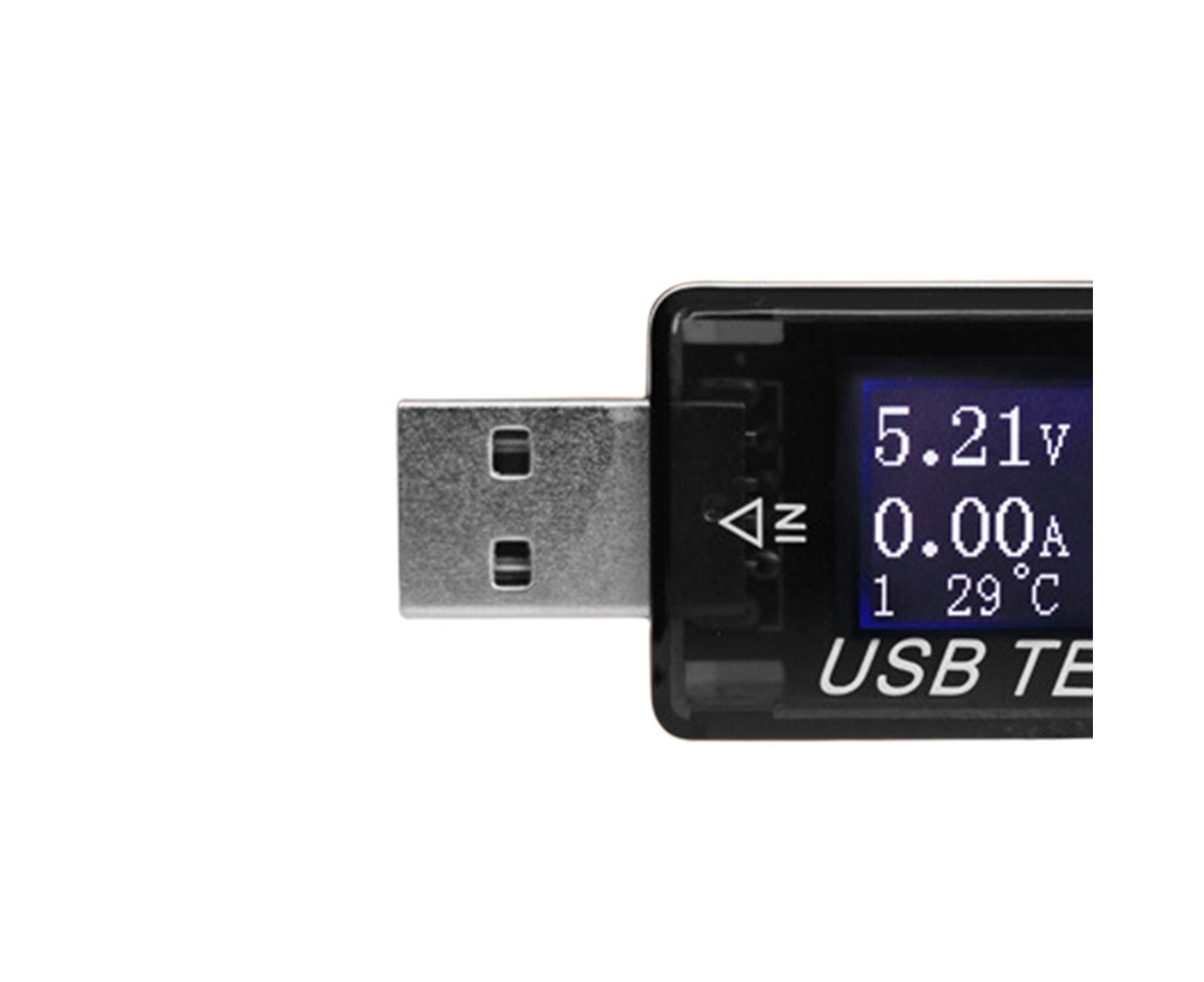 USB Tester Plug And Play Digital Display Timer Sensitive Touch 8 Functions Data Storage High Accuracy Charger Tester for Cell Phone - Black - Image 5