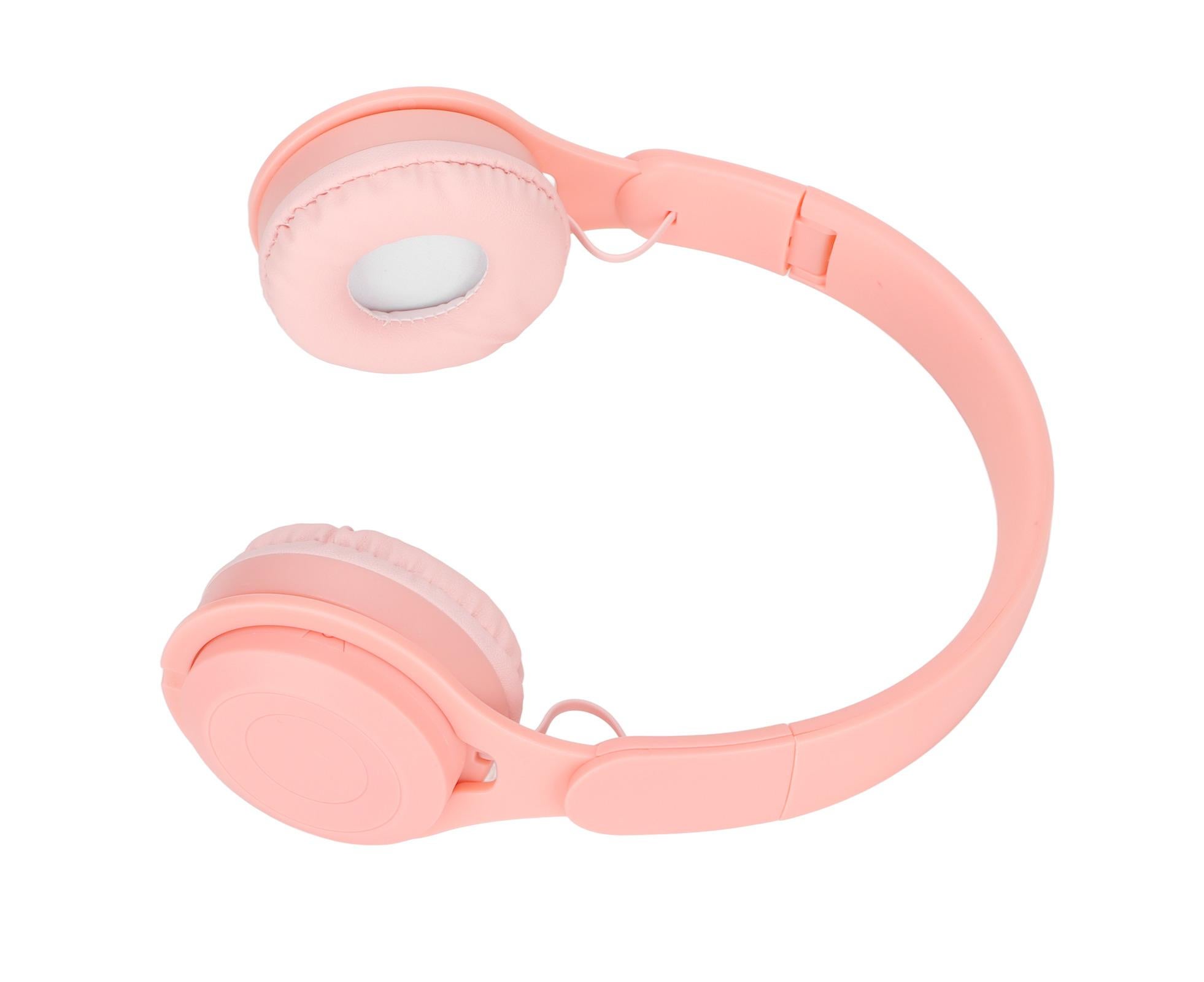 Y08 babies Headphone Macaron Stylish Stereo Sound Foldable Plug in Card Bluetooth Over Ear Headphones Pink - Image 3