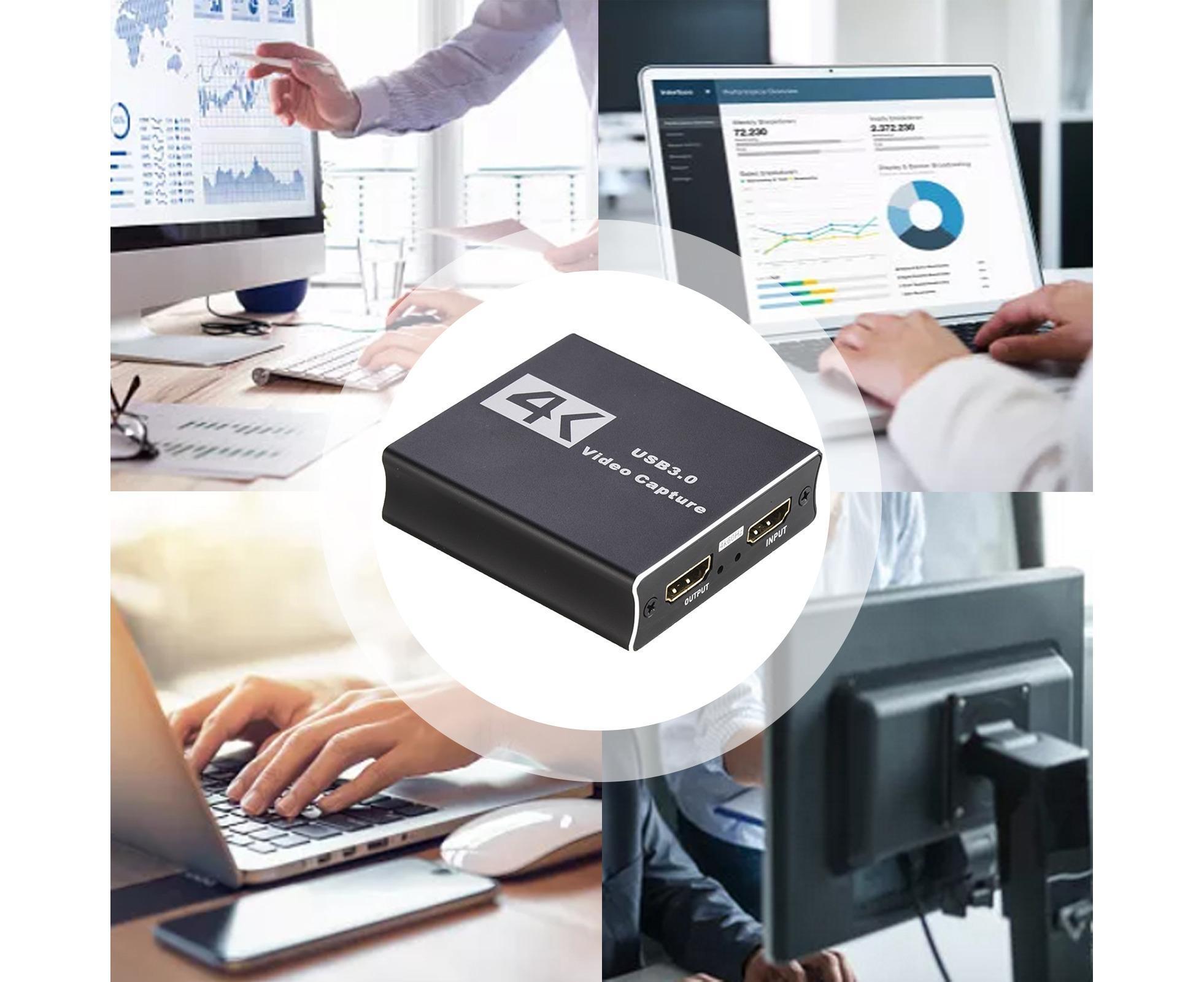 Video Capture Card 1080P High Speed 4K HDMI-compatible to USB3.0 Game Capture Device for Live Streaming - Black - Image 3