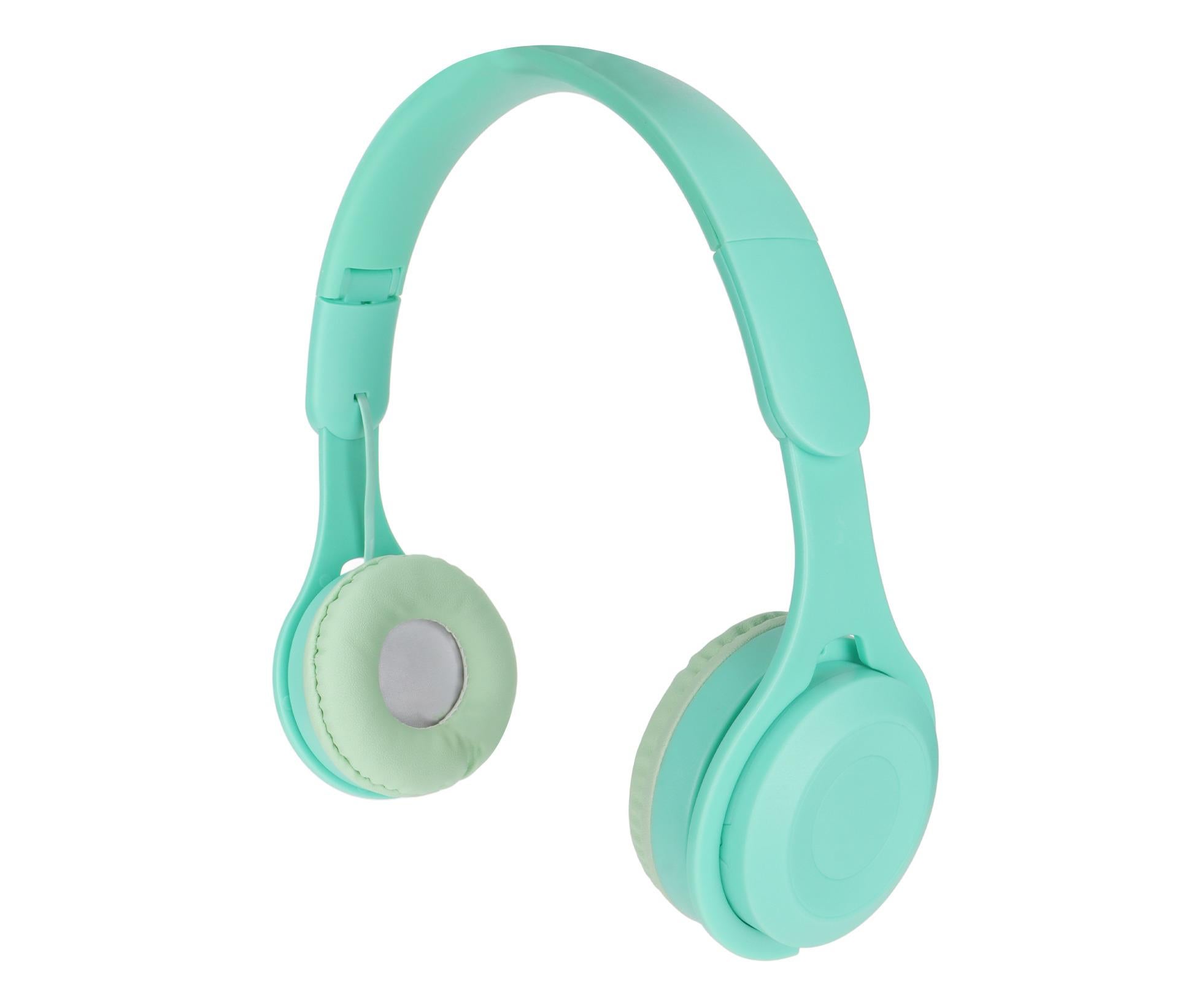 Y08 babies Headphone Macaron Stylish Stereo Sound Foldable Plug in Card Bluetooth Over Ear Headphones Green - Image 1