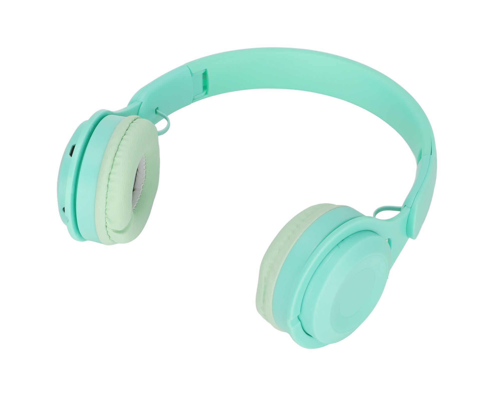 Y08 babies Headphone Macaron Stylish Stereo Sound Foldable Plug in Card Bluetooth Over Ear Headphones Green - Image 5