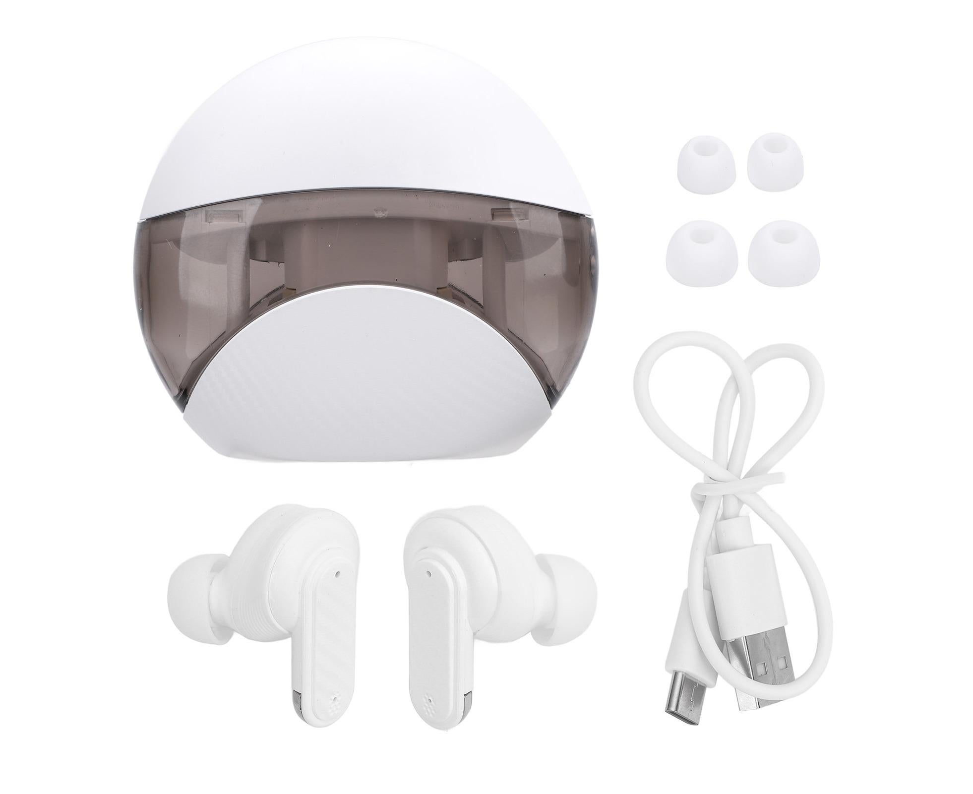 Translation Earbuds with APP 144 Languages Online BT5.4 Noise Cancelling Stereo Sound Language Translator for Android White - Image 1