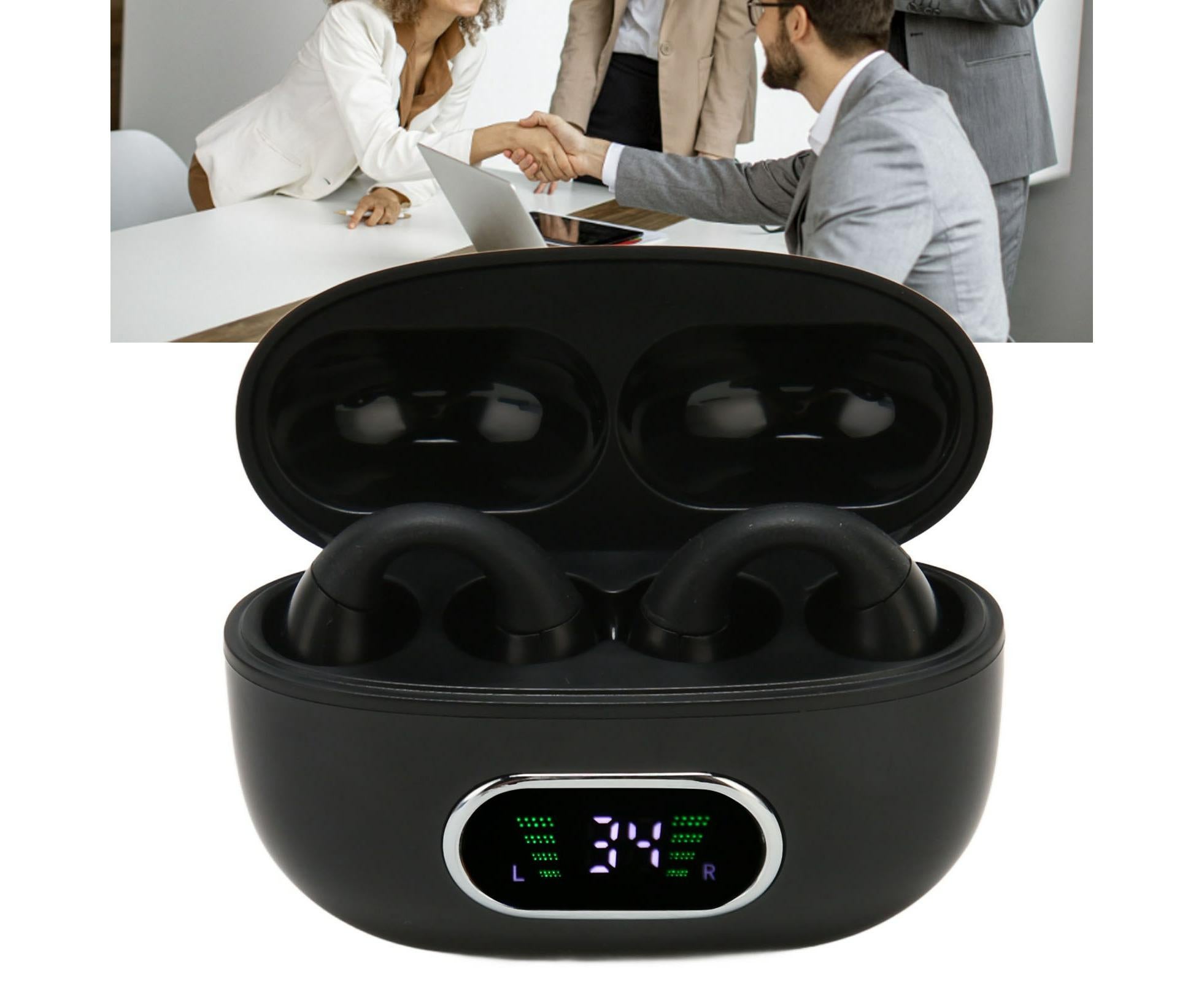 Bluetooth Translator Earphone 144 Languages Stereo Clip On Translation Earbuds with Charging Case for Android IOS Black - Image 7