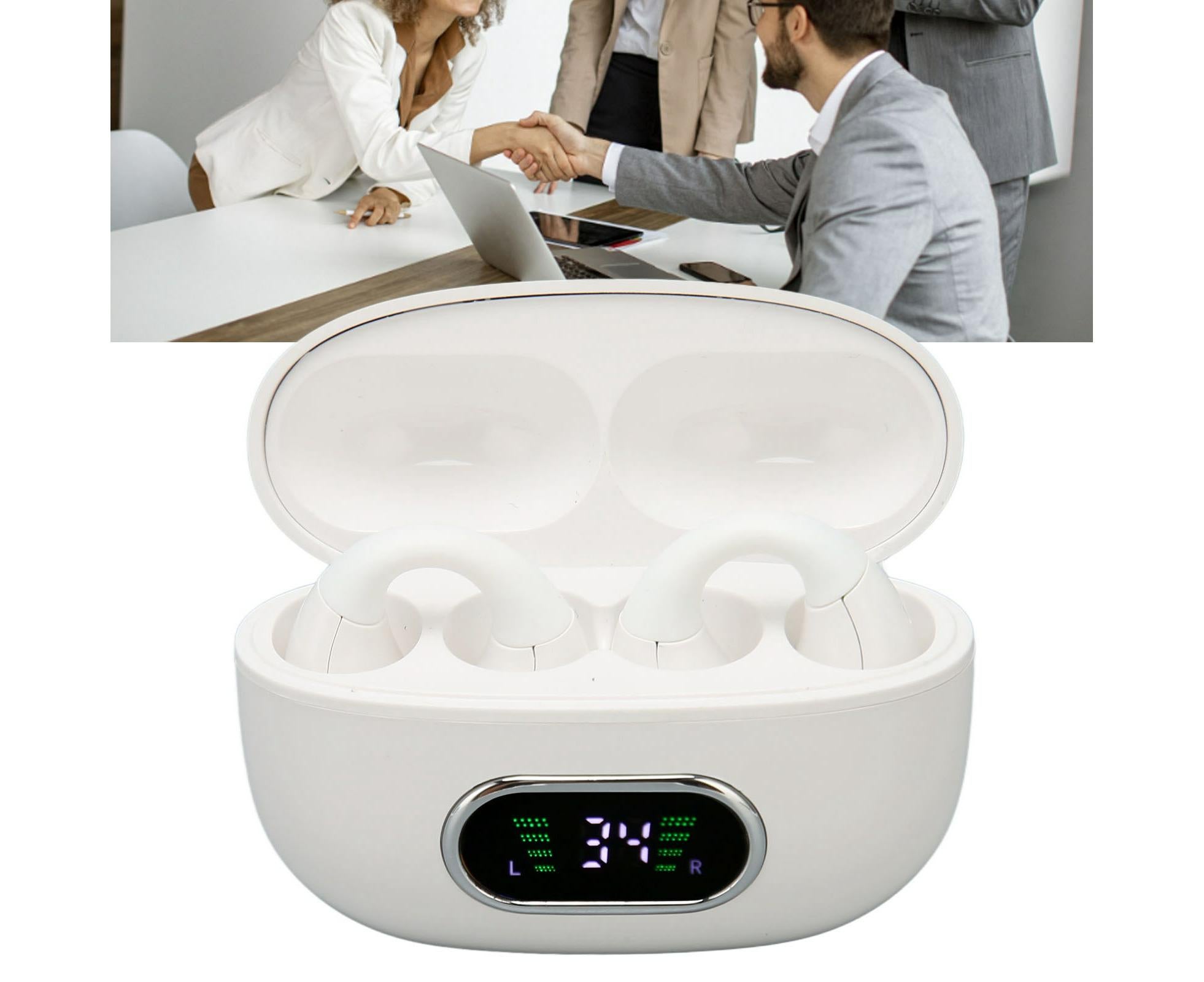Bluetooth Translator Earphone 144 Languages Stereo Clip On Translation Earbuds with Charging Case for Android IOS White - Image 6