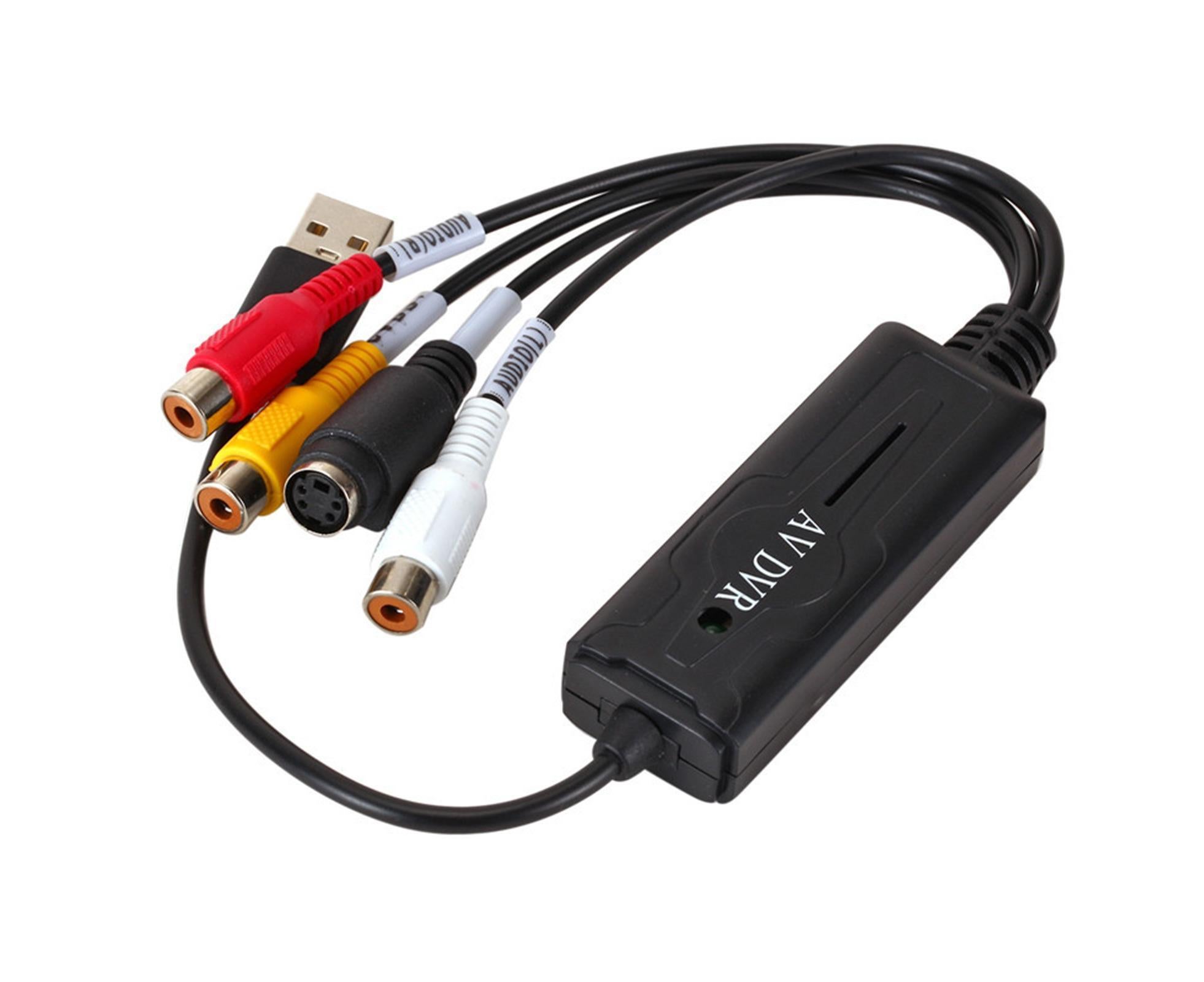 Video Capture Card Single-channel Video Image Monitoring Low Latency AV to USB 2.0 Game Capture Card for Live Streaming - Black - Image 1