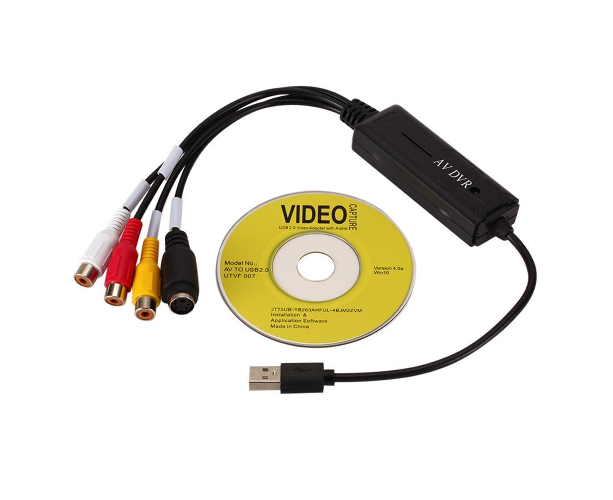 Video Capture Card Single-channel Video Image Monitoring Low Latency AV to USB 2.0 Game Capture Card for Live Streaming - Black - Image 2