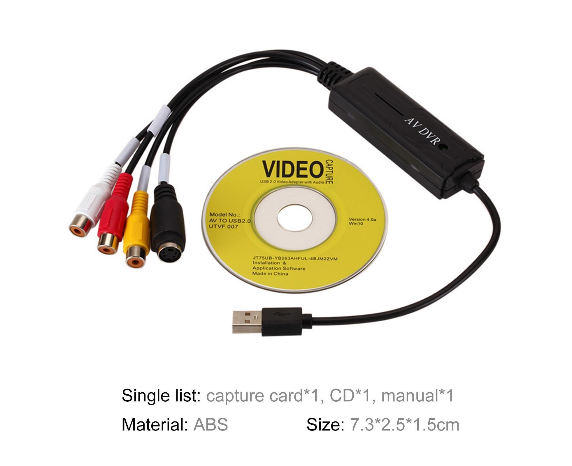Video Capture Card Single-channel Video Image Monitoring Low Latency AV to USB 2.0 Game Capture Card for Live Streaming - Black - Image 8