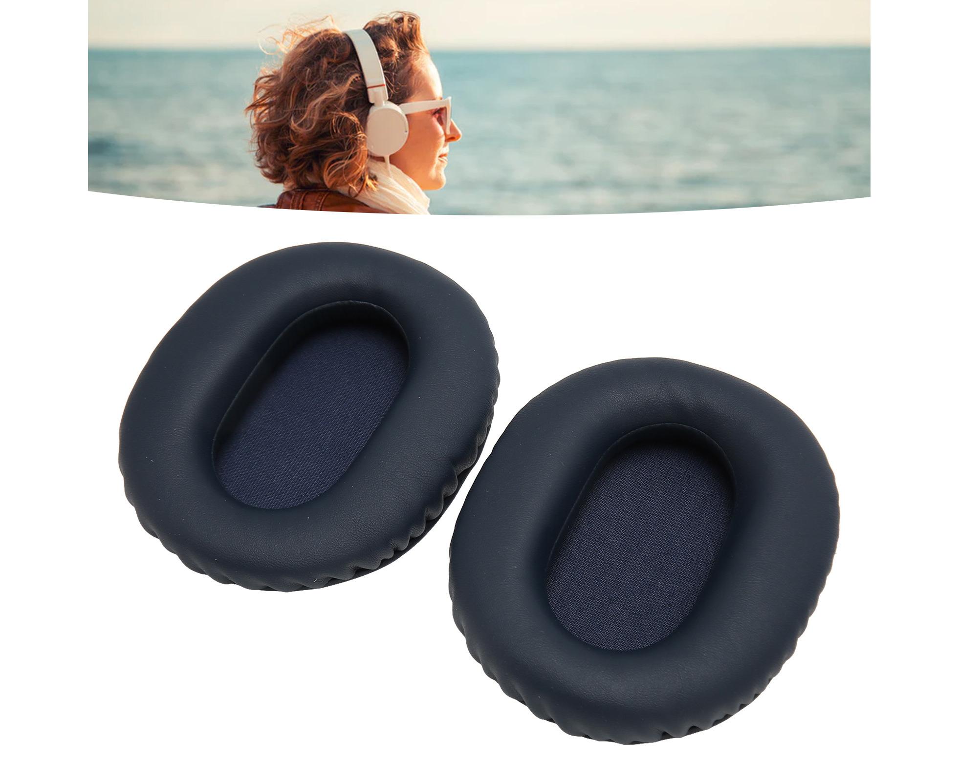 2pcs Ear Cushions Replacement Soft Protein Leather Noise Isolation Foam Thickened Pads for WH CH710N CH720N XB900N Blue - Image 3