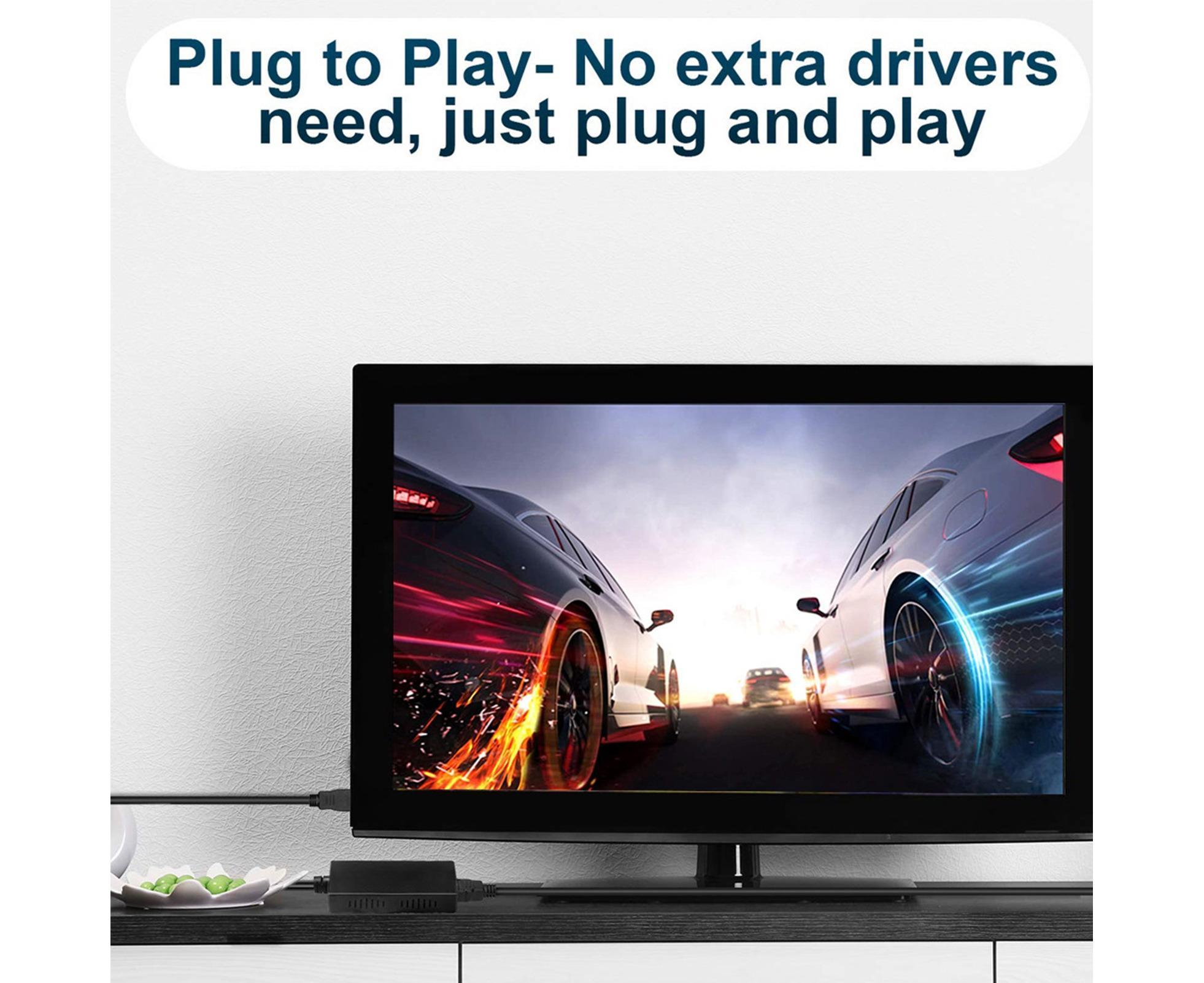 WII2 to HDMI-compatible Converter Portable 3.5mm Audio Jack Plug and Play High Clarity WII2 to HDMI-compatible Adapter for TV - Black - Image 3