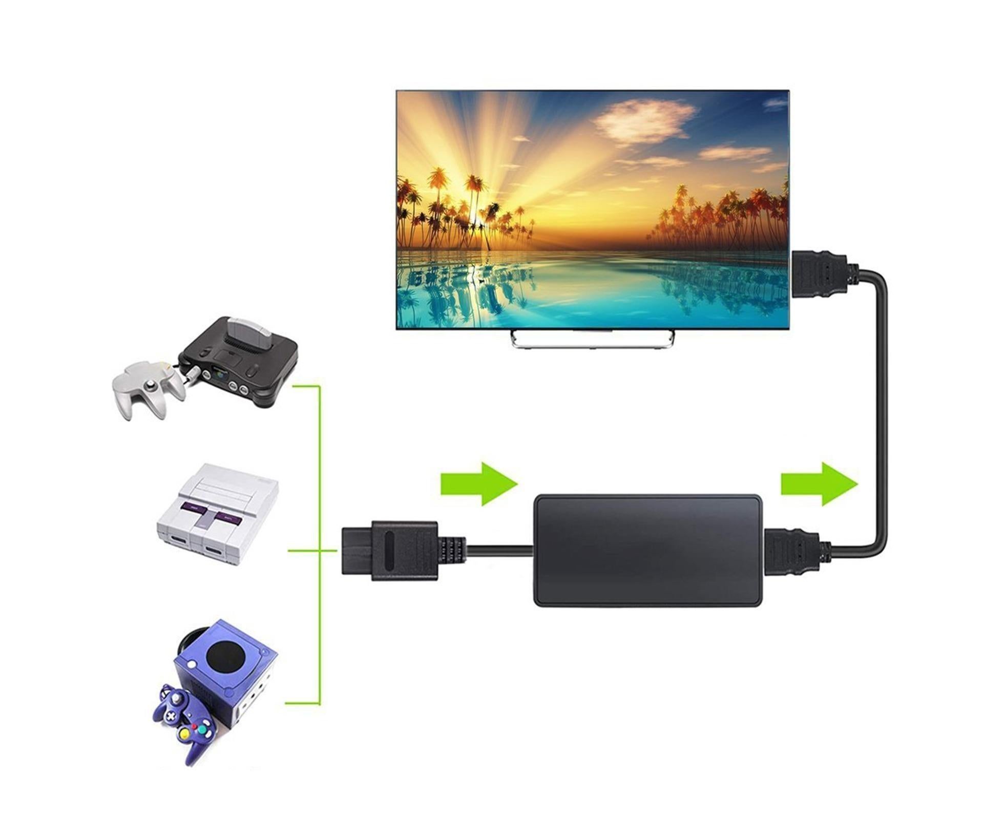 WII2 to HDMI-compatible Converter Portable 3.5mm Audio Jack Plug and Play High Clarity WII2 to HDMI-compatible Adapter for TV - Black - Image 5
