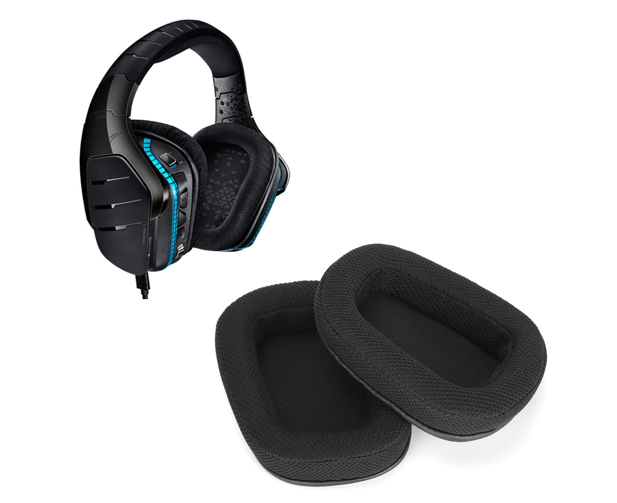 Ear Cushion Pads Sponge Breathable Mesh Replacement Earpads Cover Compatible for Logitech G633 G933 - Image 2