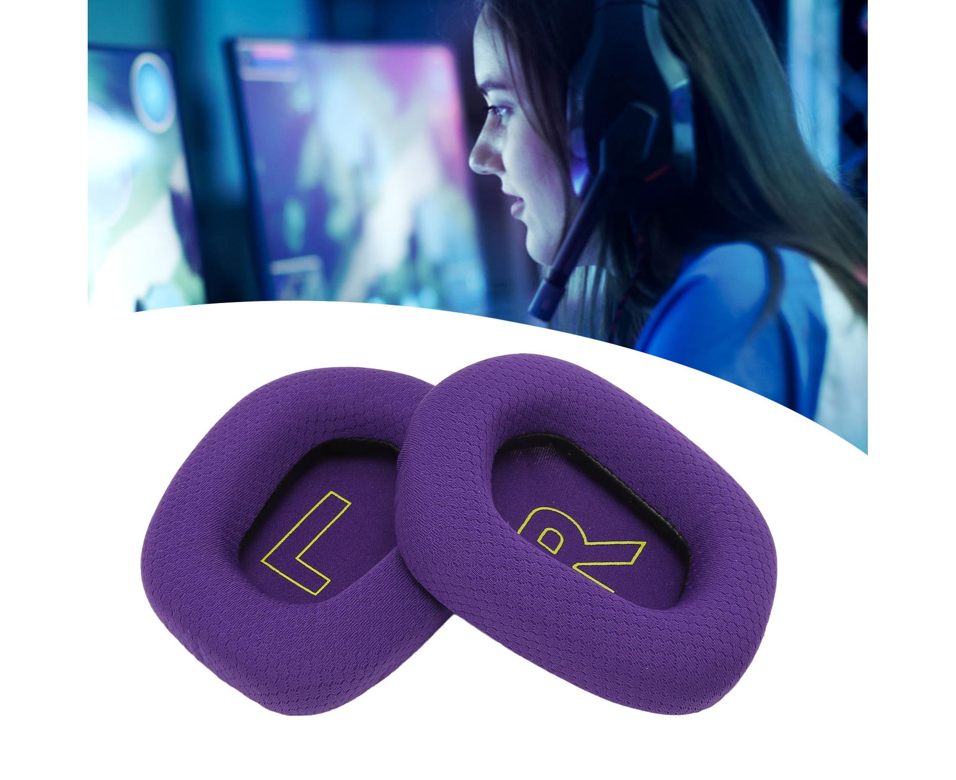 Earpads Cushions Breathable Comfortable Elastic Replacement Ear Pads for Logitech G733 Headphones Purple - Image 2