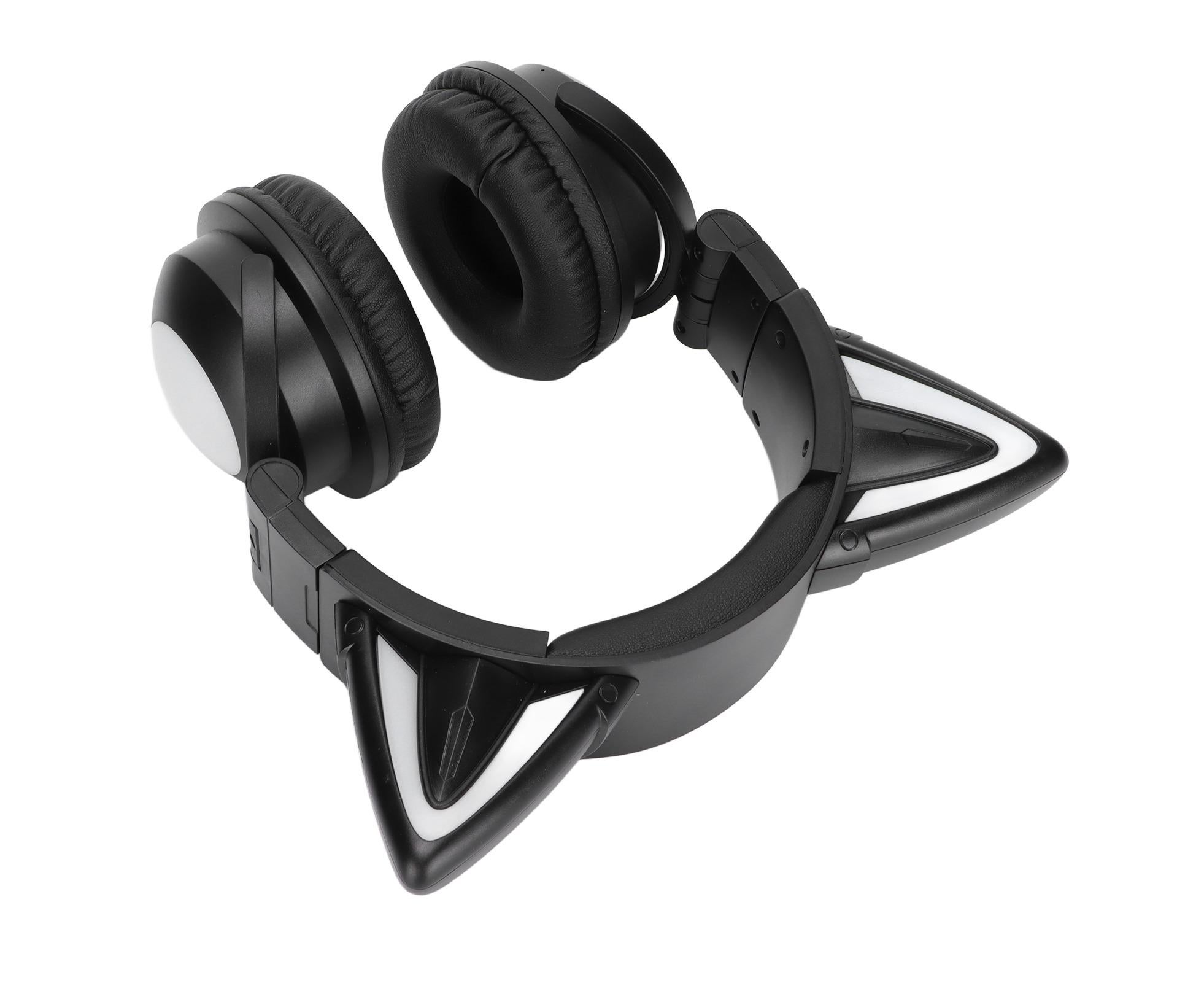 Cat Ear Bluetooth Headset Stereo Headset with Microphone LED Cute Cat Headset for Girls babies - Image 1