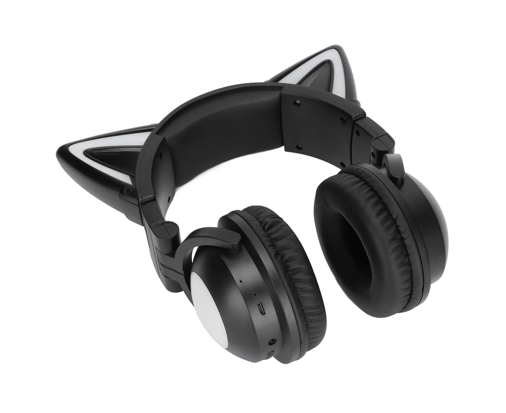 Cat Ear Bluetooth Headset Stereo Headset with Microphone LED Cute Cat Headset for Girls babies - Image 4