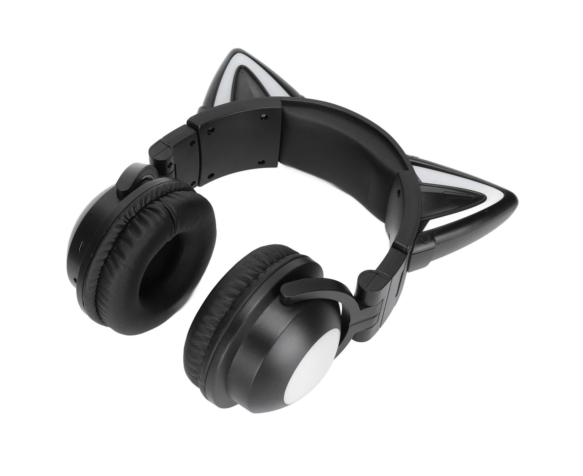 Cat Ear Bluetooth Headset Stereo Headset with Microphone LED Cute Cat Headset for Girls babies - Image 6