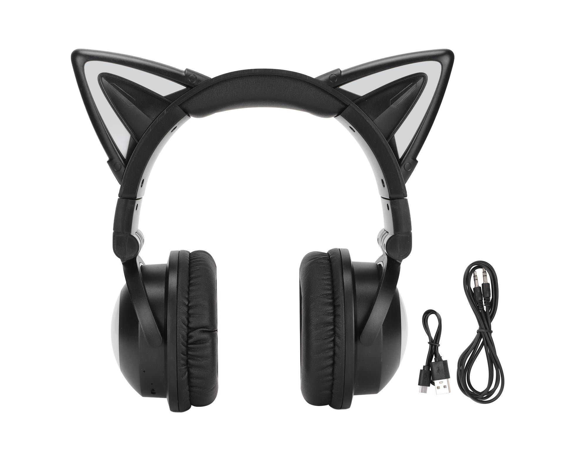 Cat Ear Bluetooth Headset Stereo Headset with Microphone LED Cute Cat Headset for Girls babies - Image 7