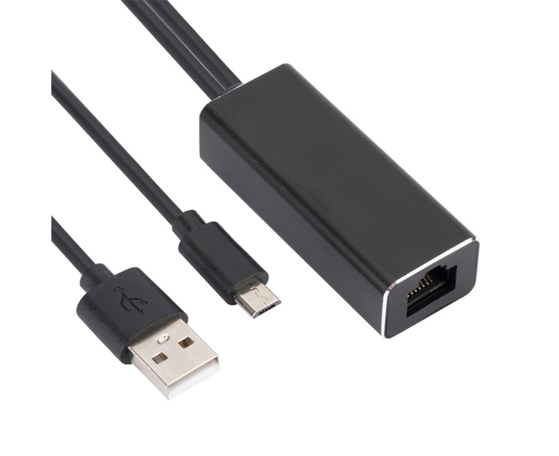 Wired Network Card High-speed Anti-interference Plug Play Micro USB2.0 10/100Mbps External WiFi Network Card for Desktop - Black - Image 2