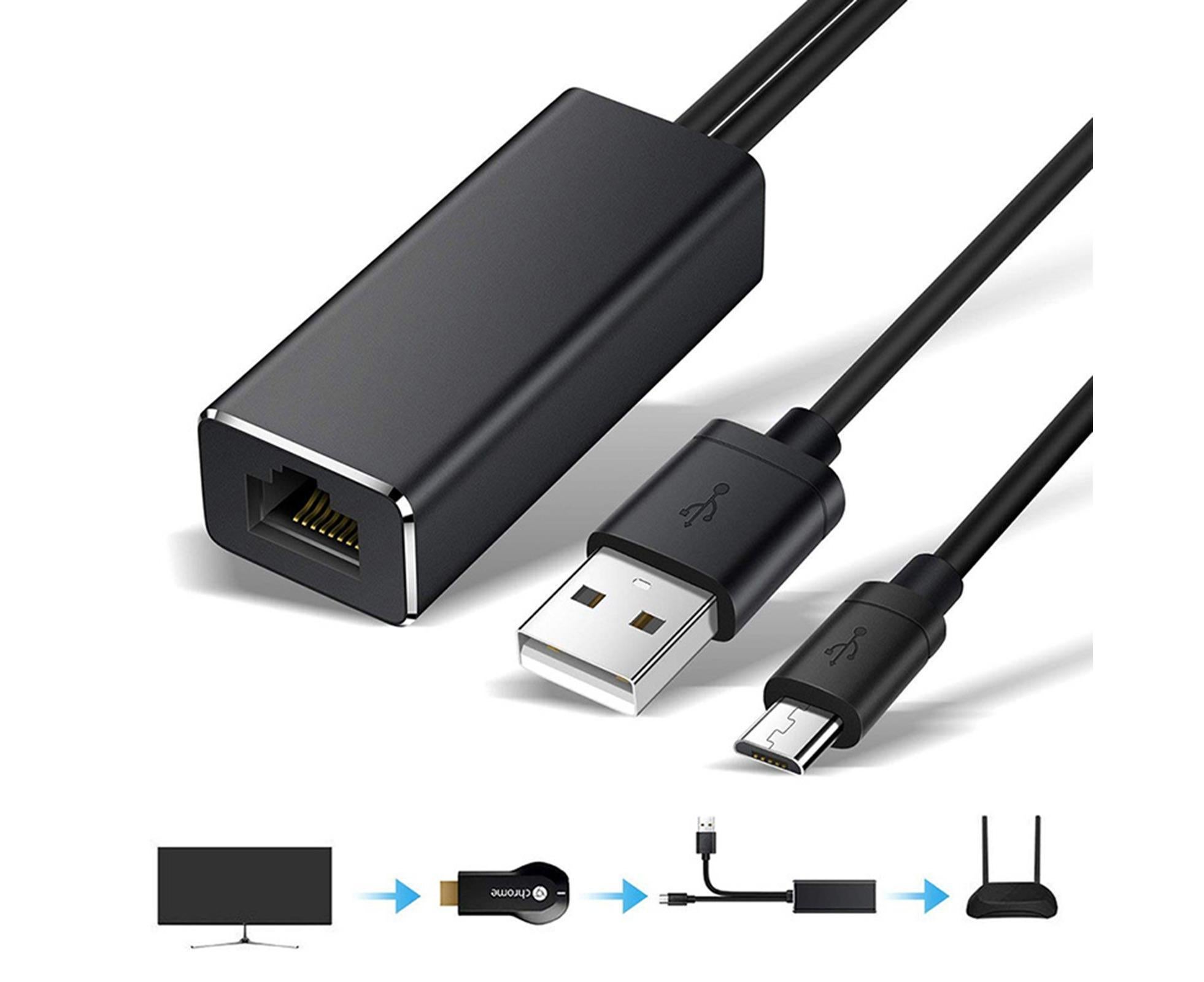 Wired Network Card High-speed Anti-interference Plug Play Micro USB2.0 10/100Mbps External WiFi Network Card for Desktop - Black - Image 3