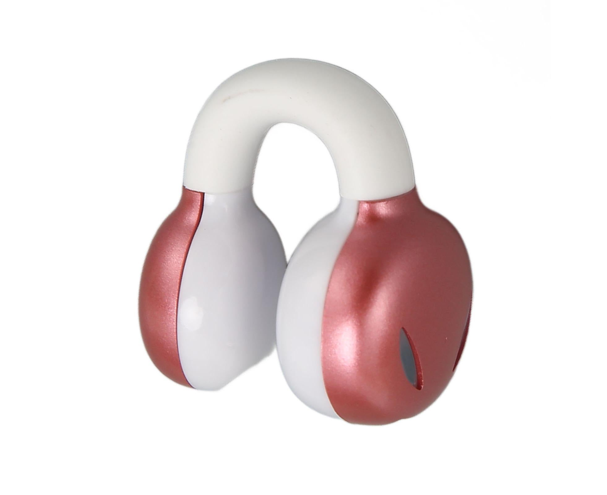 Bluetooth Clip On Earphones HiFi Stereo Noise Cancelling Waterproof Clip On Open Ear Headphones for Sports Music Calling Pink - Image 3